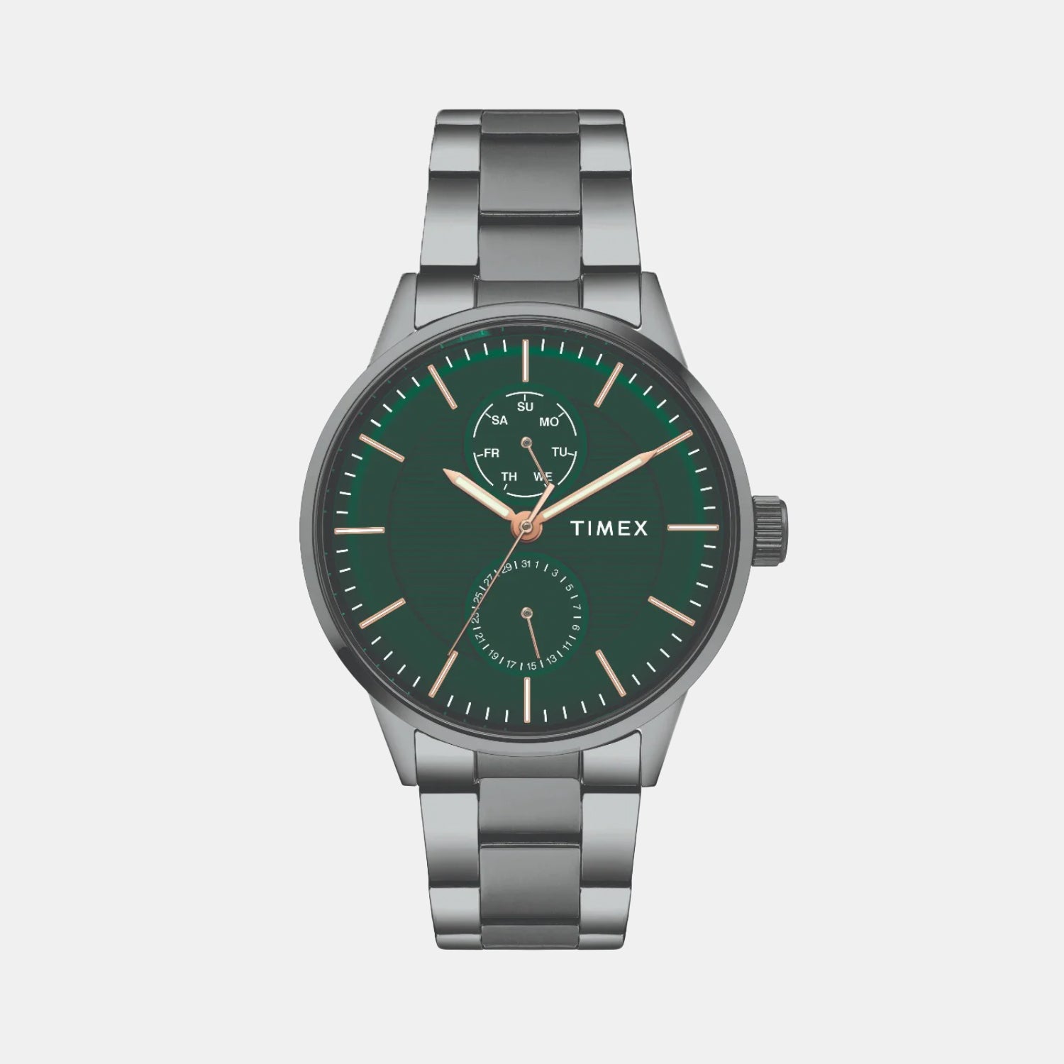 Timex Trendline Men Quartz Dial Chronograph Stainless Steel Watch Tweg19905