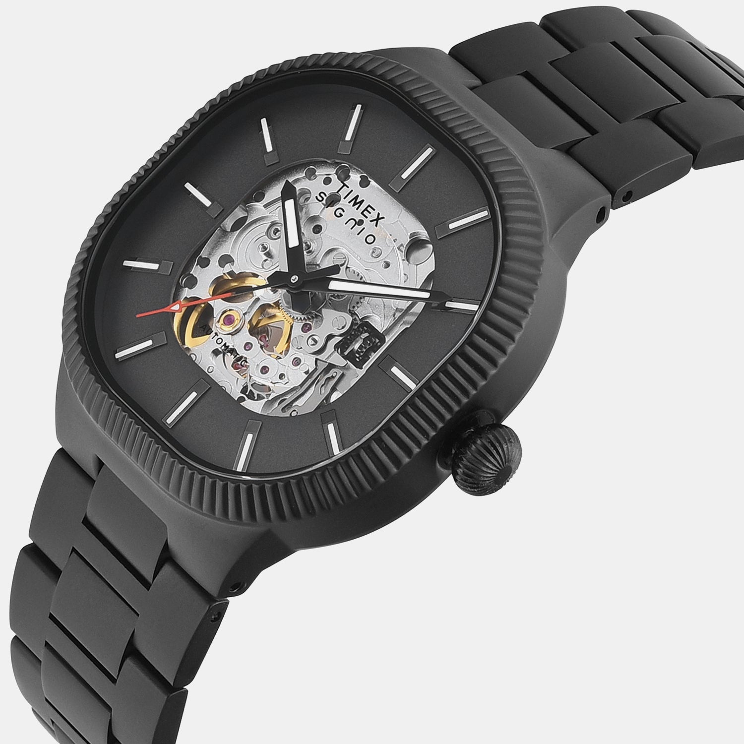 Timex Signio Men Automatic Black Dial Analog Stainless Steel Watch Tweg24702