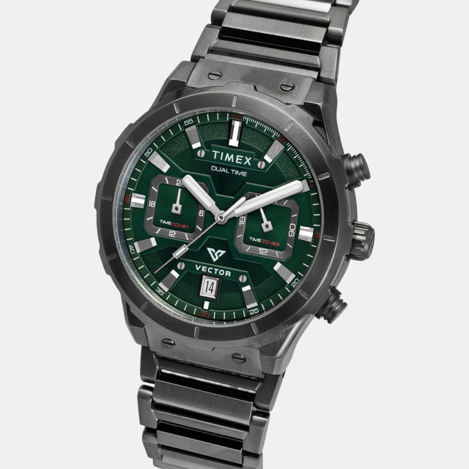 Timex Vector Men Quartz Dial Chronograph Stainless Steel Watch Tweg24802