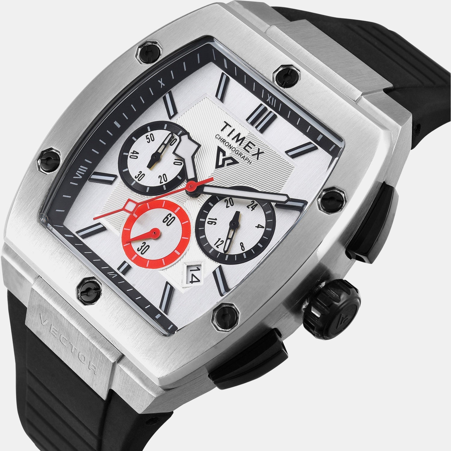 Timex Vector Men Quartz Dial Chronograph Silicone Watch Tweg26200