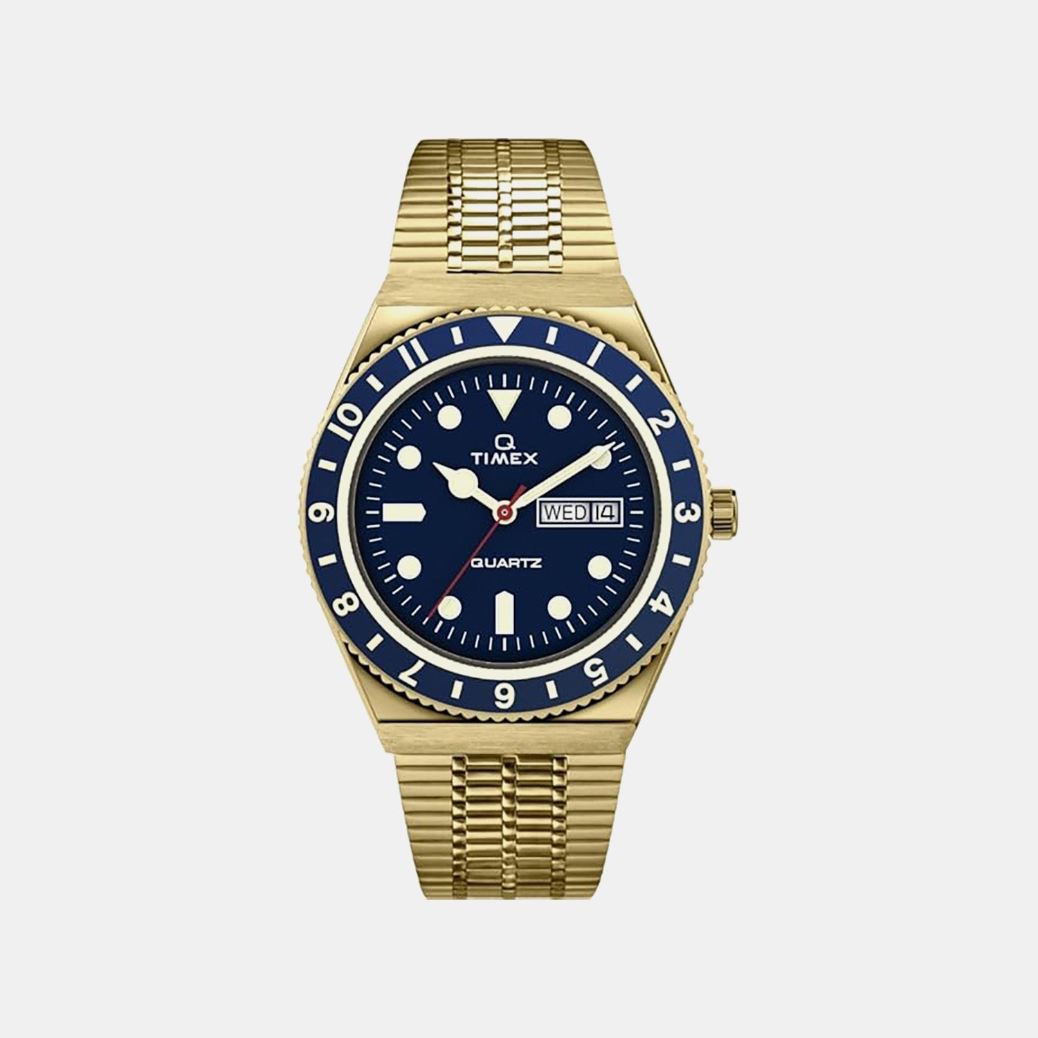Timex Q Timex Men Quartz Blue Dial Analog Stainless Steel Watch Tweg26302