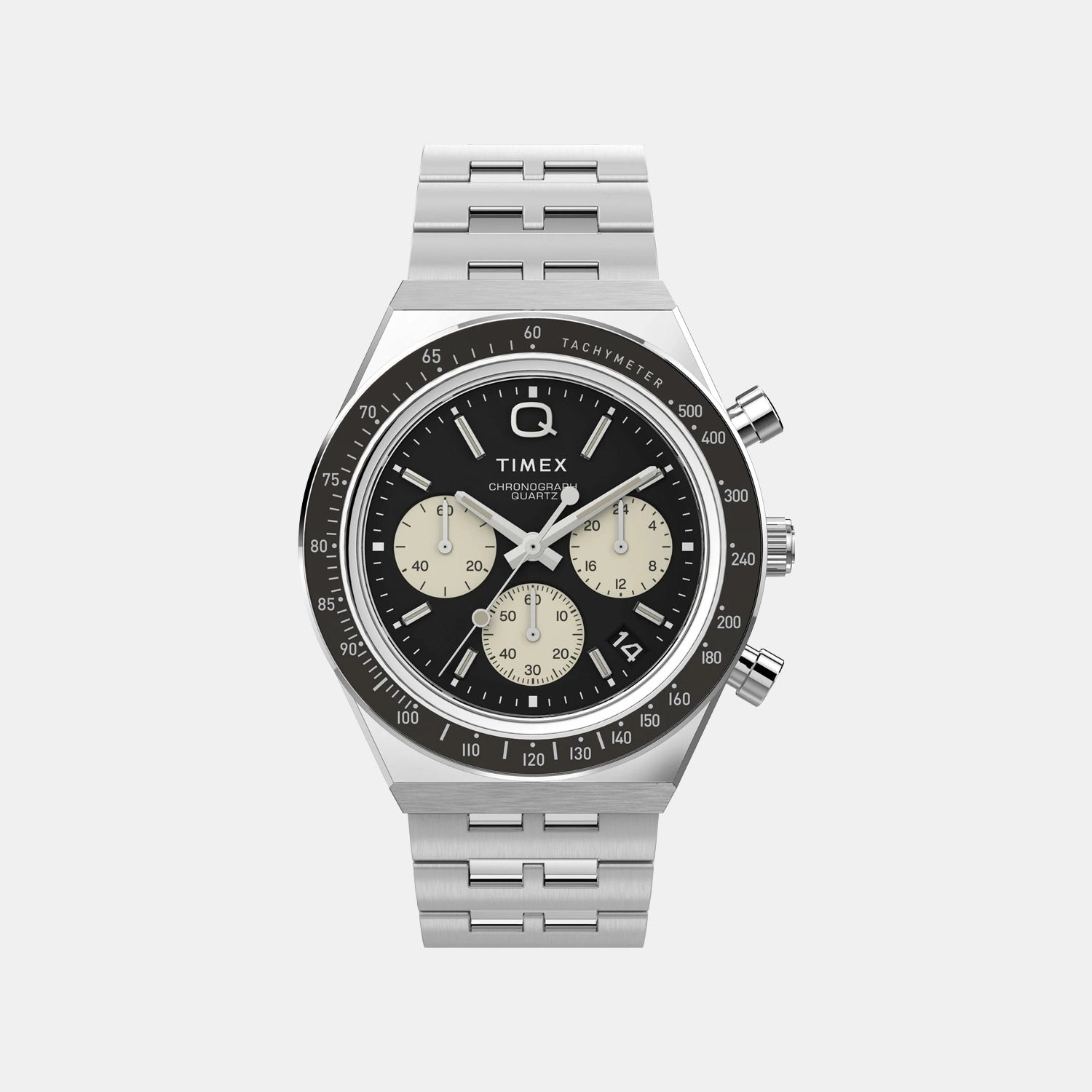 Timex Q Timex Men Quartz Dial Chronograph Stainless Steel Watch Tweg26402