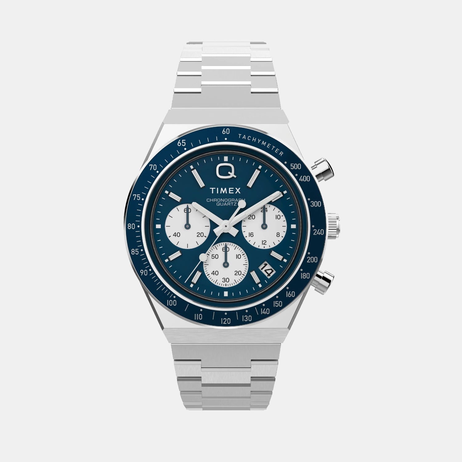Timex Q Timex Men Quartz Dial Chronograph Stainless Steel Watch Tweg26403