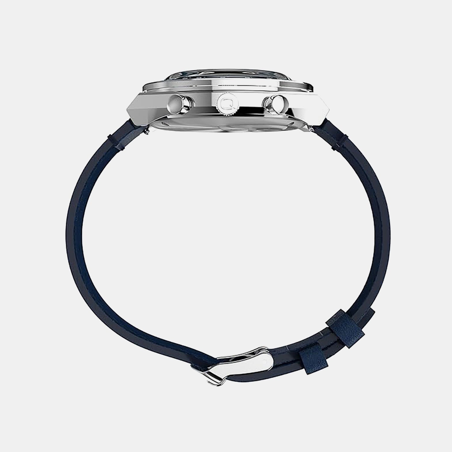 Timex Q Timex Men Quartz Blue Dial Analog Leather Watch Tweg26407