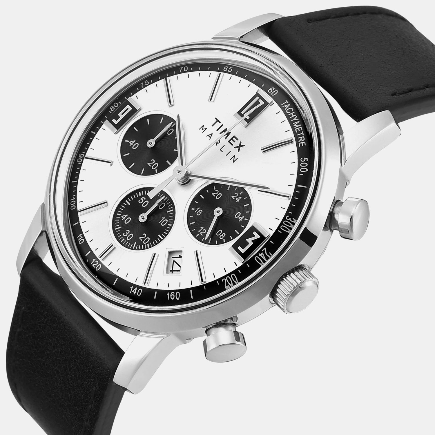 Timex Marlin Men Quartz Dial Chronograph Leather Watch Tweg26703