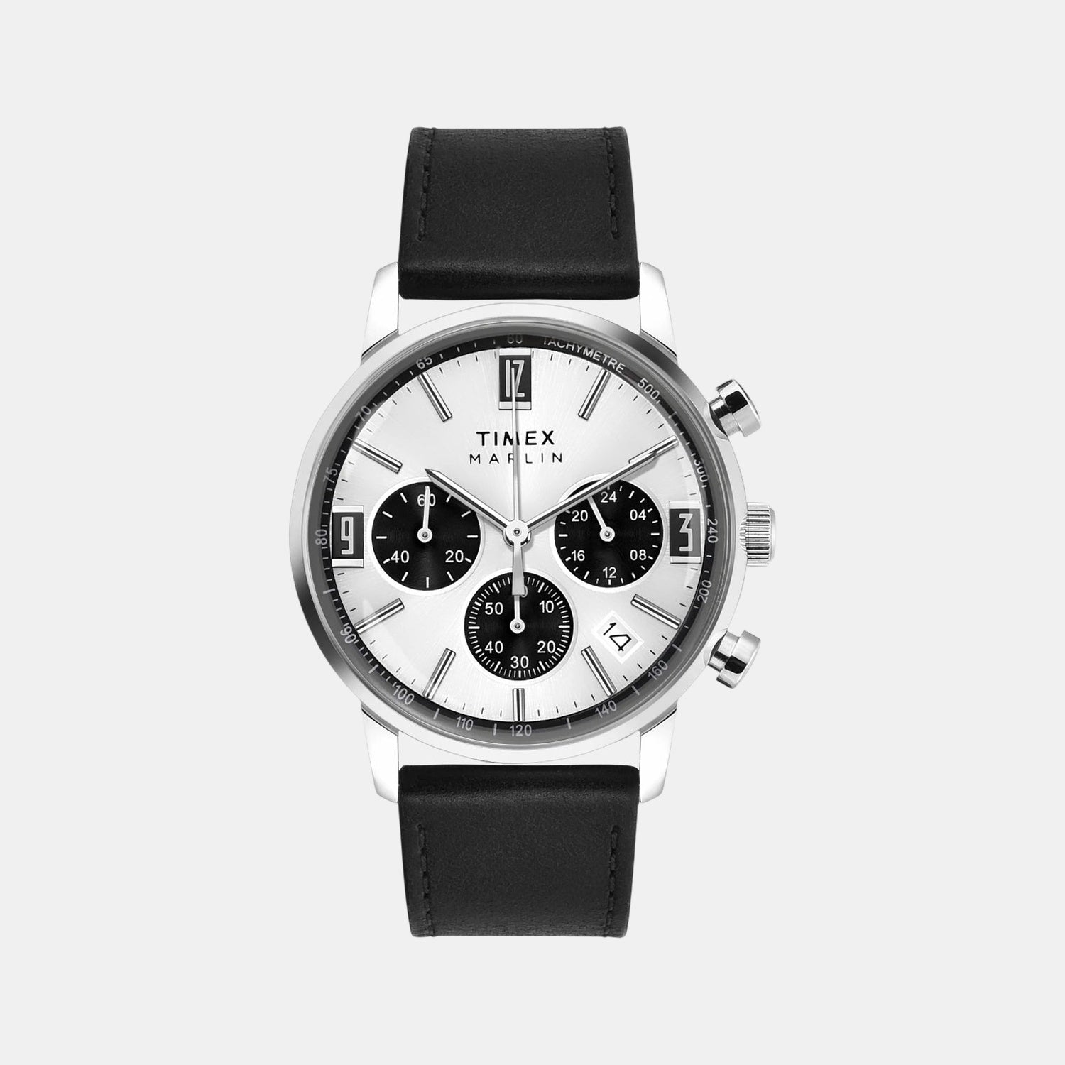 Timex Marlin Men Quartz Dial Chronograph Leather Watch Tweg26703