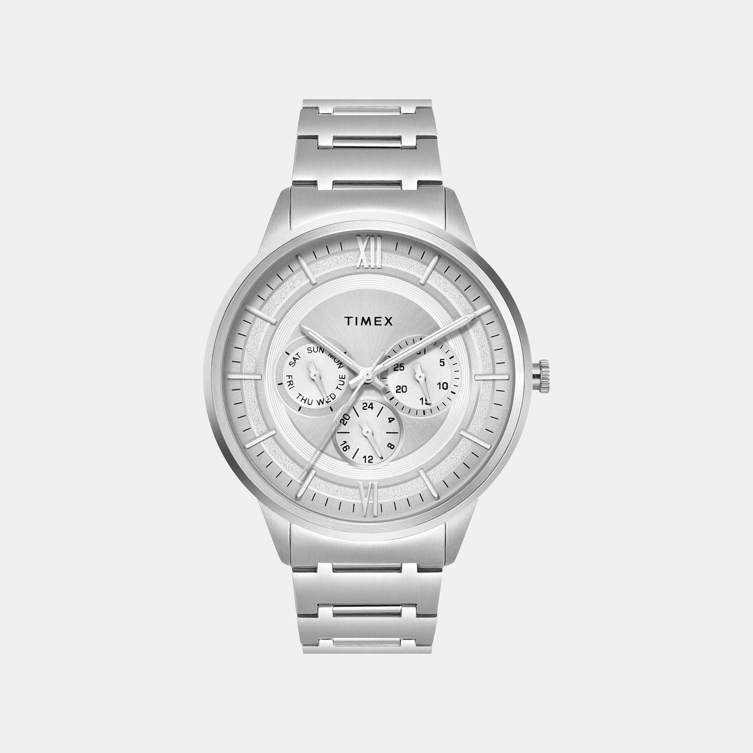 Timex Signio Men Quartz Dial Multi-Function Stainless Steel Watch Tweg28000