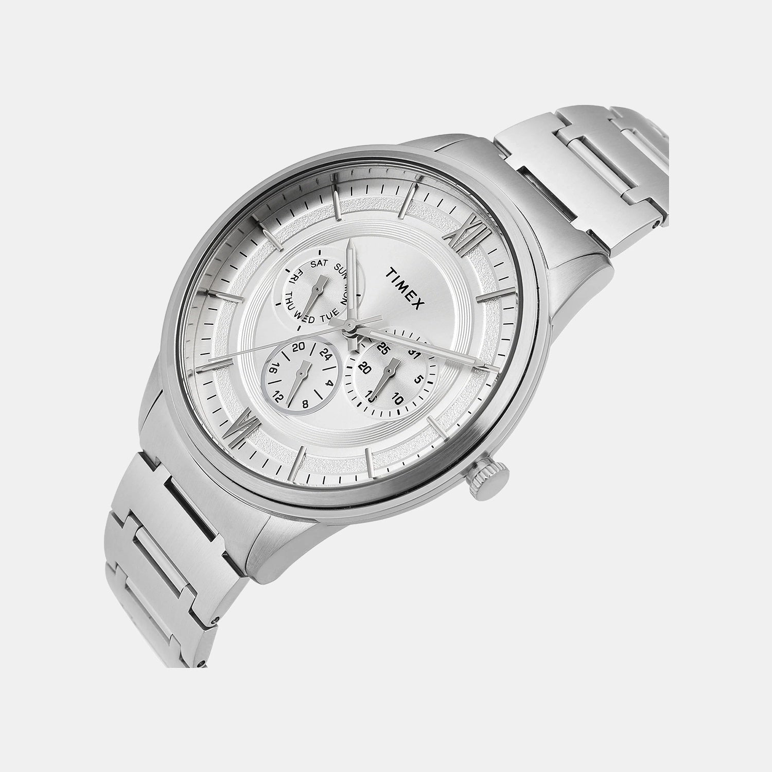 Timex Signio Men Quartz Dial Multi-Function Stainless Steel Watch Tweg28000