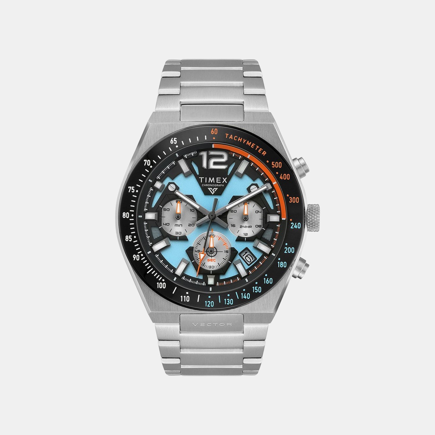 Timex Vector Men Quartz Dial Chronograph Stainless Steel Watch Tweg30802