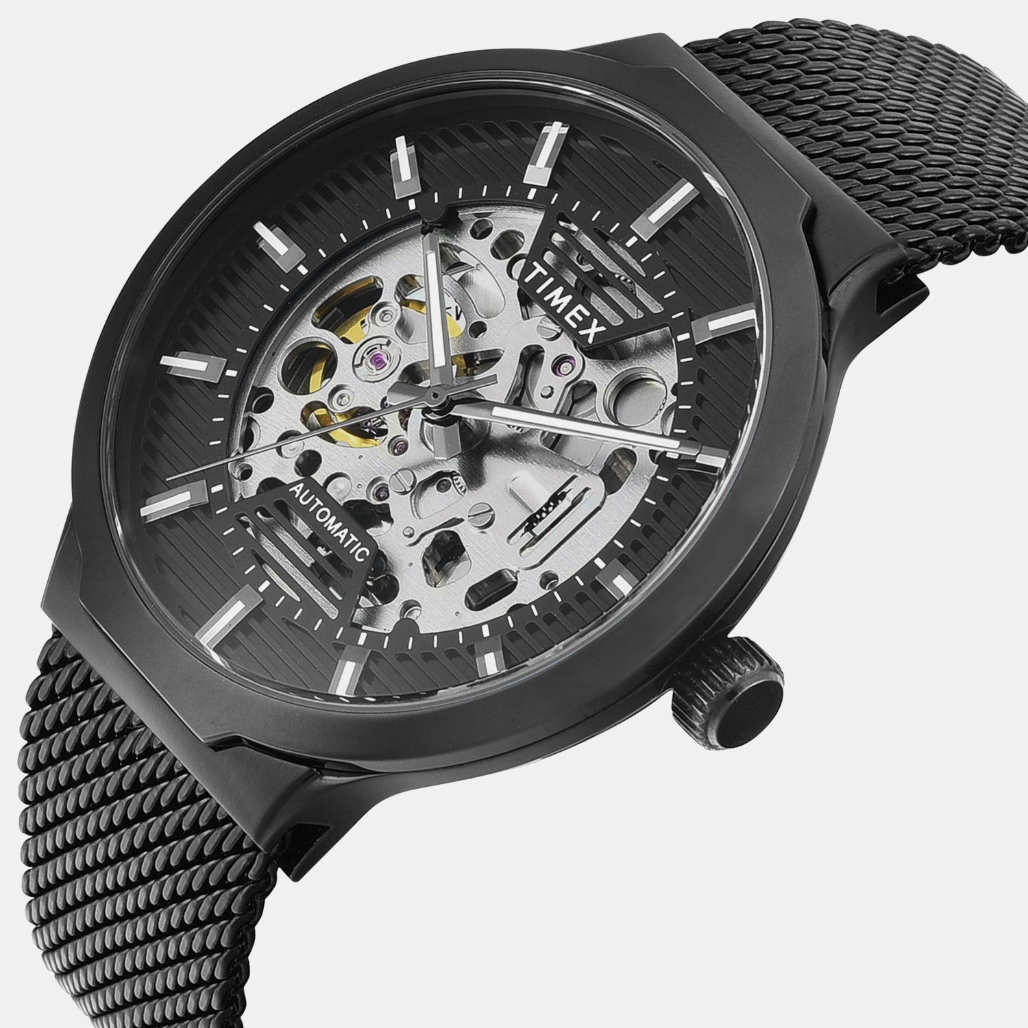 Timex Signio Men Automatic Black Dial Analog Stainless Steel Watch Tweg31501