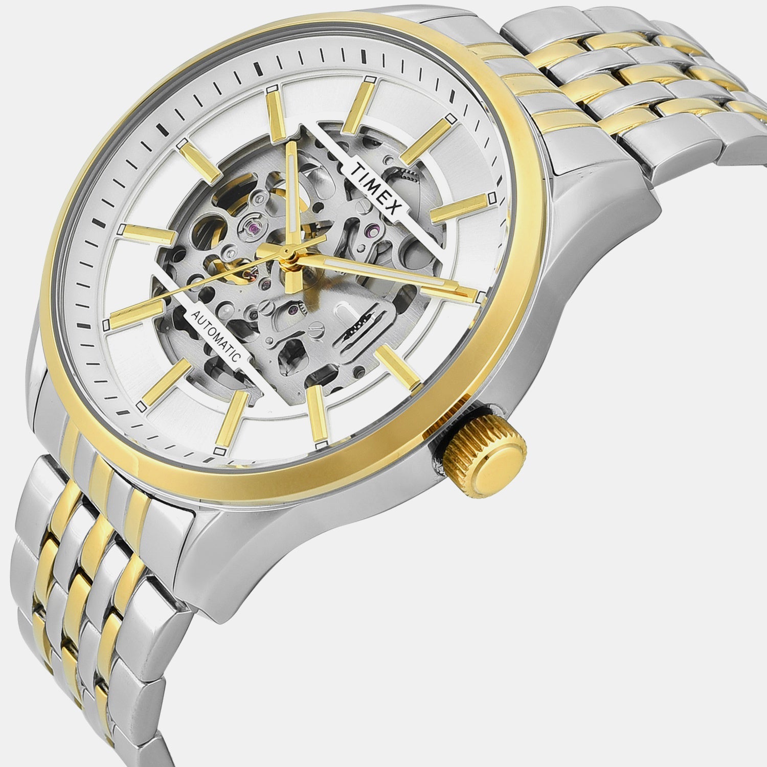 Timex Signio Men Automatic Silver Dial Analog Stainless Steel Watch Tweg31602