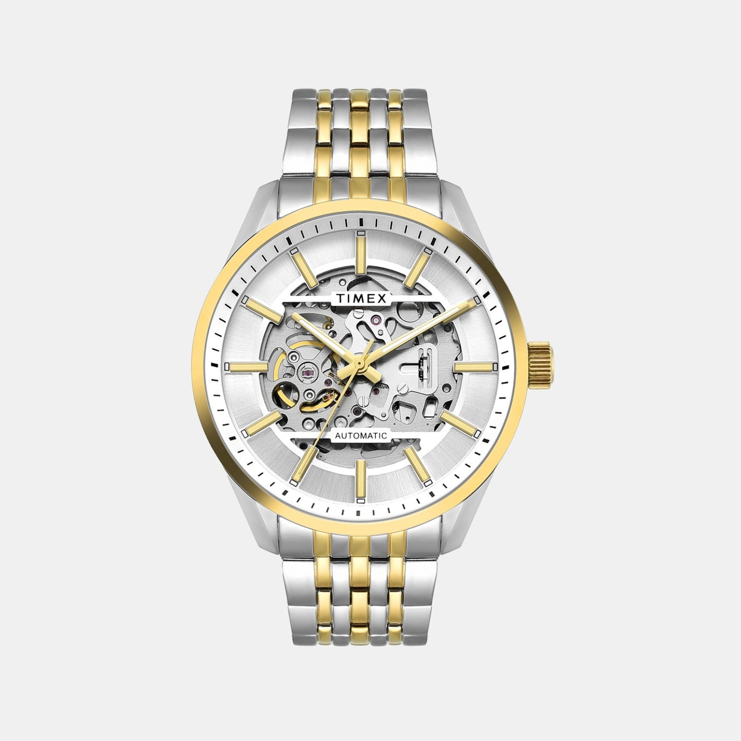 Timex Signio Men Automatic Silver Dial Analog Stainless Steel Watch Tweg31602