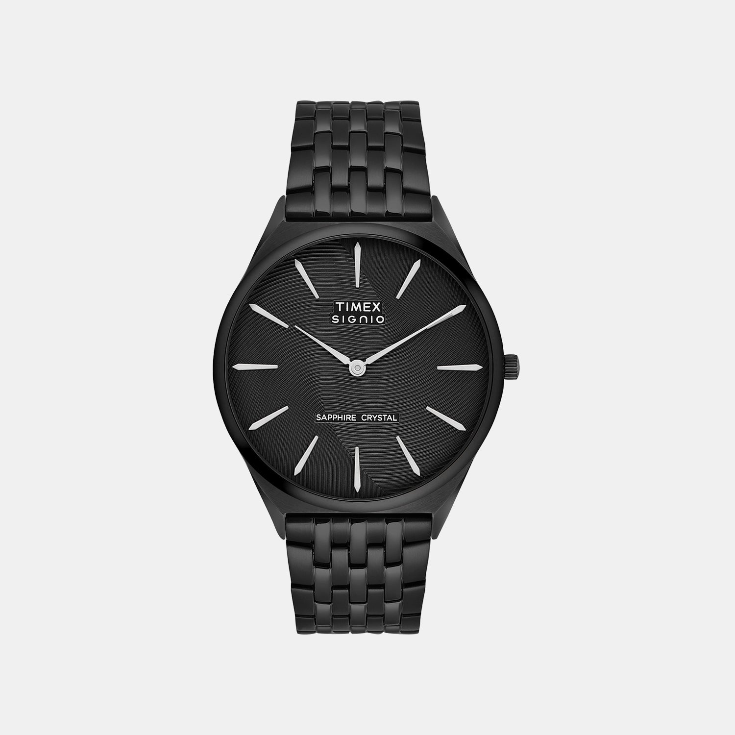 Timex Signio Men Quartz Black Dial Analog Stainless Steel Watch Tweg34201