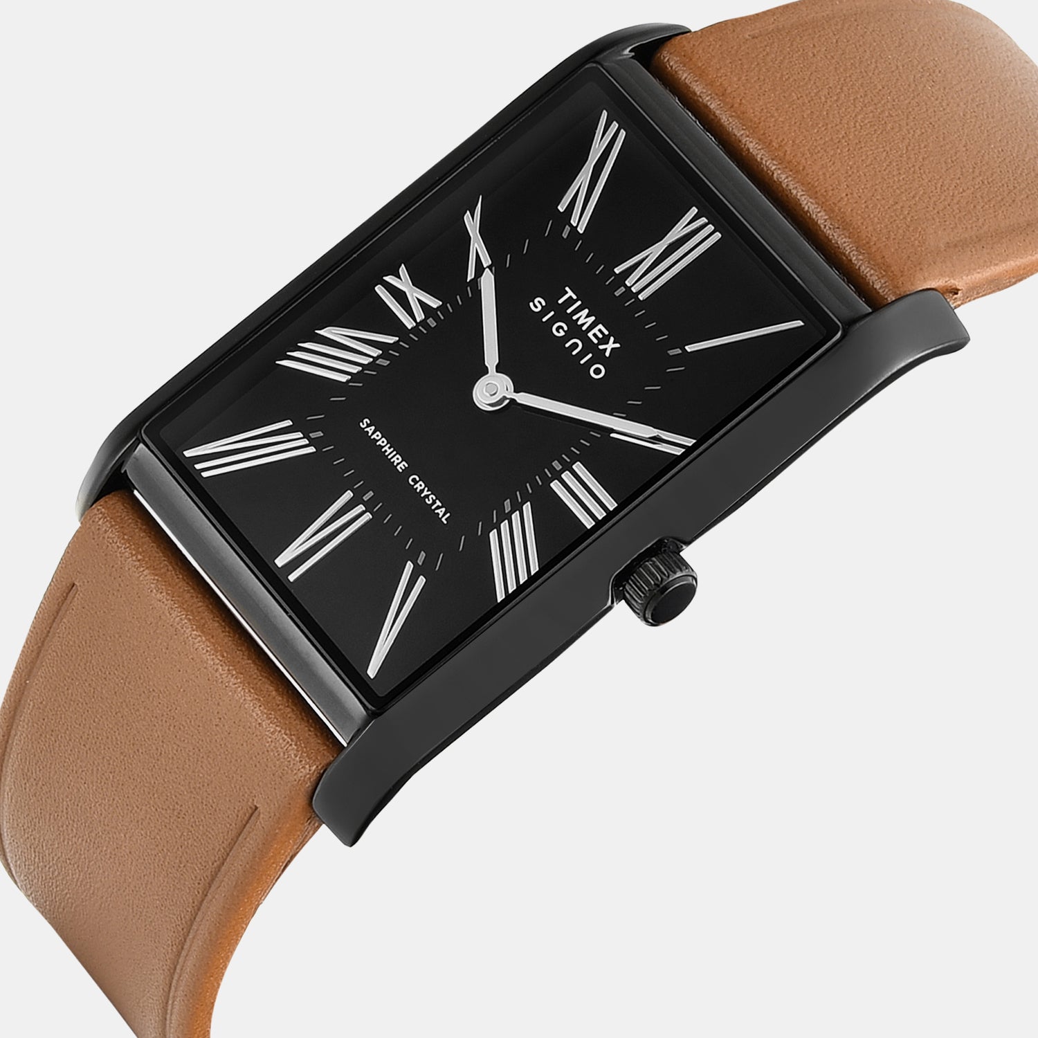 Timex Signio Men Quartz Black Dial Analog Leather Watch Tweg34302