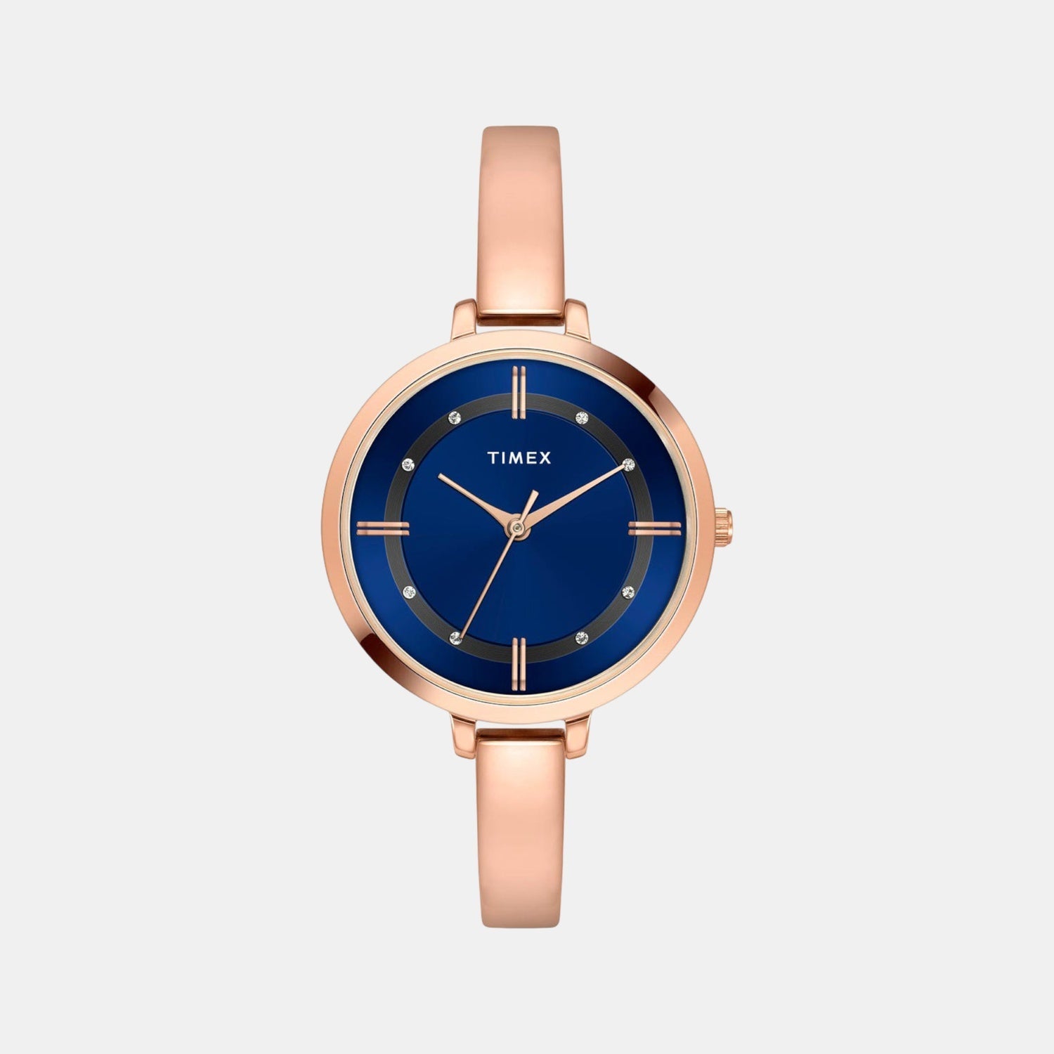 Timex Women Quartz Blue Dial Analog Brass Watch Twel12825-Ex