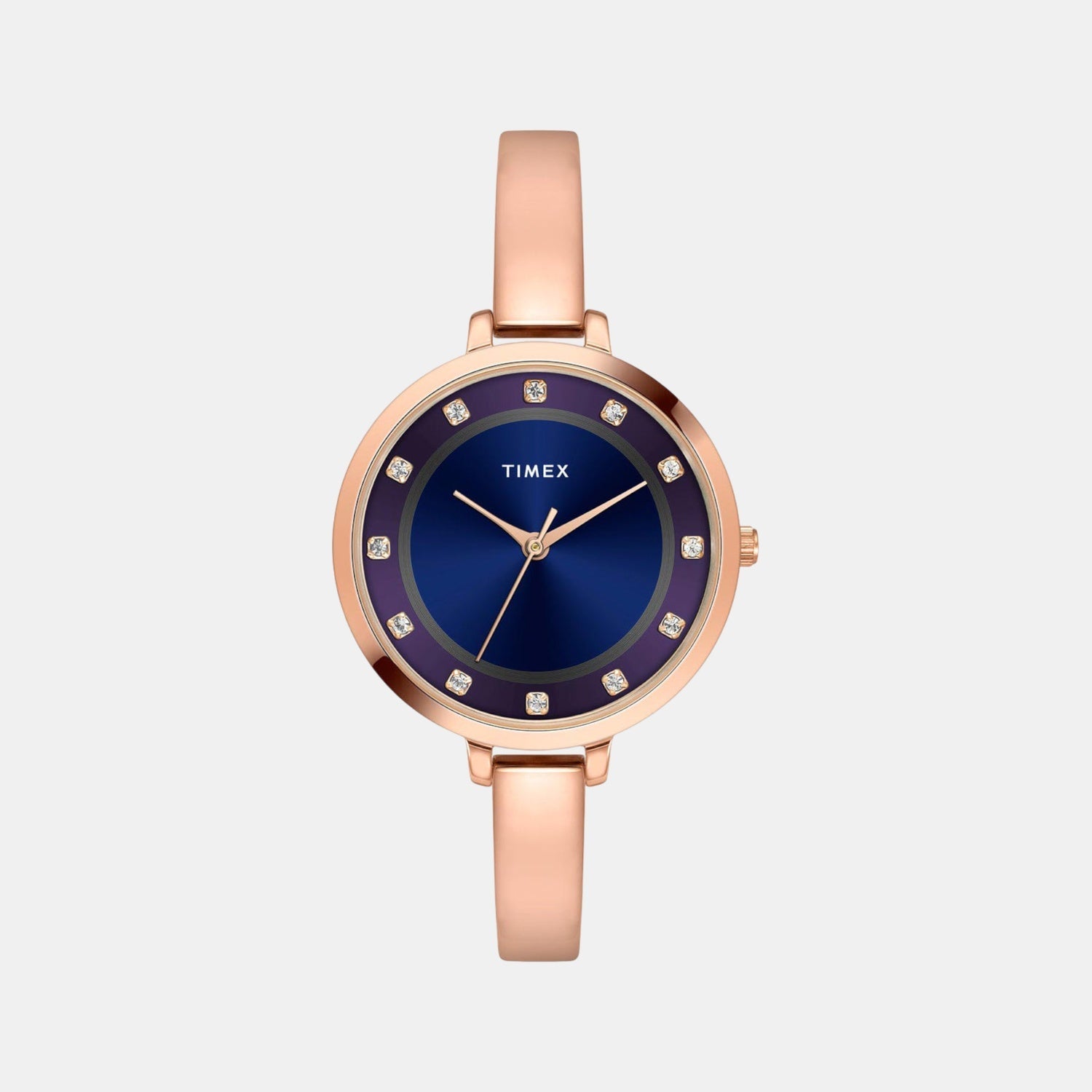 Timex Women Quartz Blue Dial Analog Brass Watch Twel12829-Ex