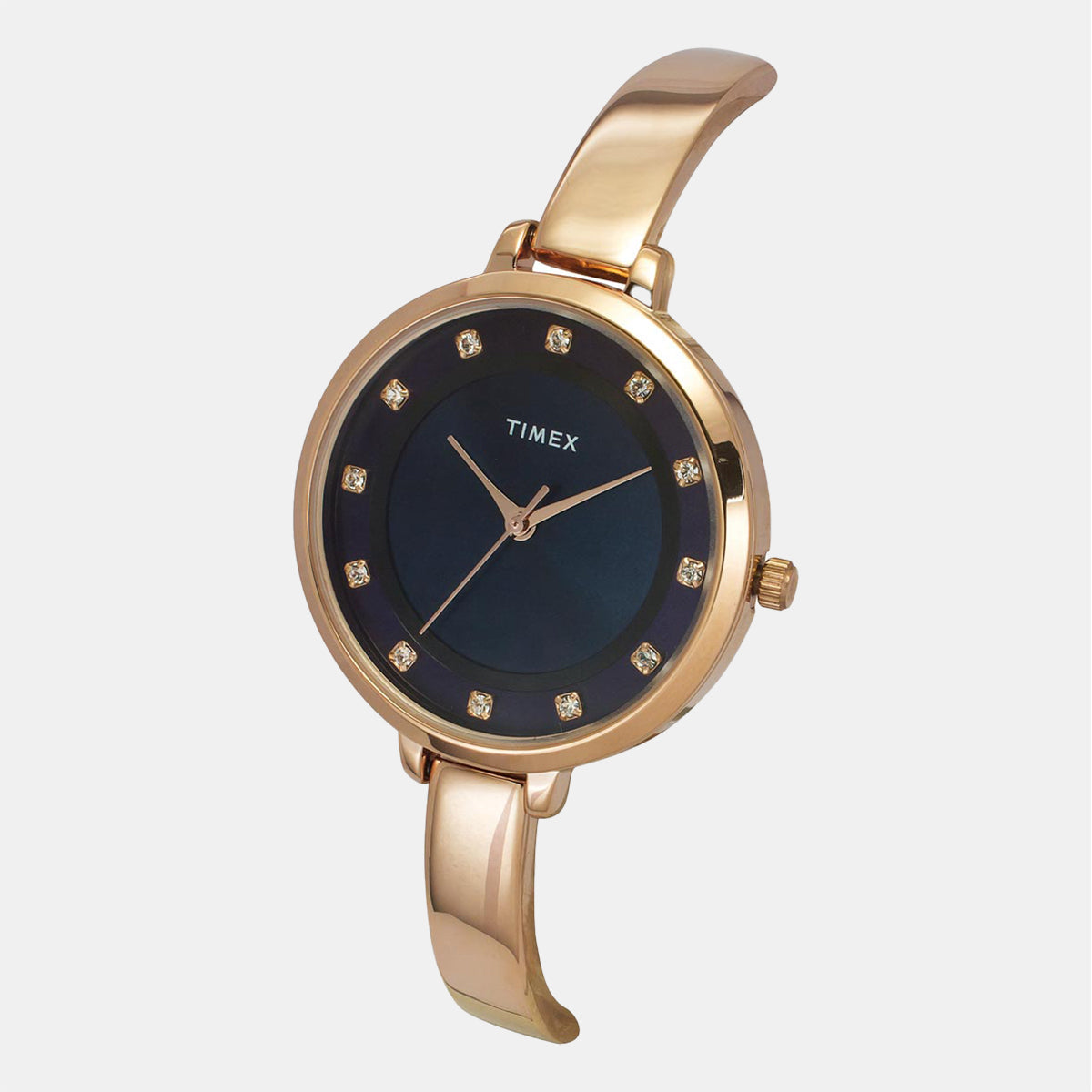 Timex Women Quartz Blue Dial Analog Brass Watch Twel12829-Ex