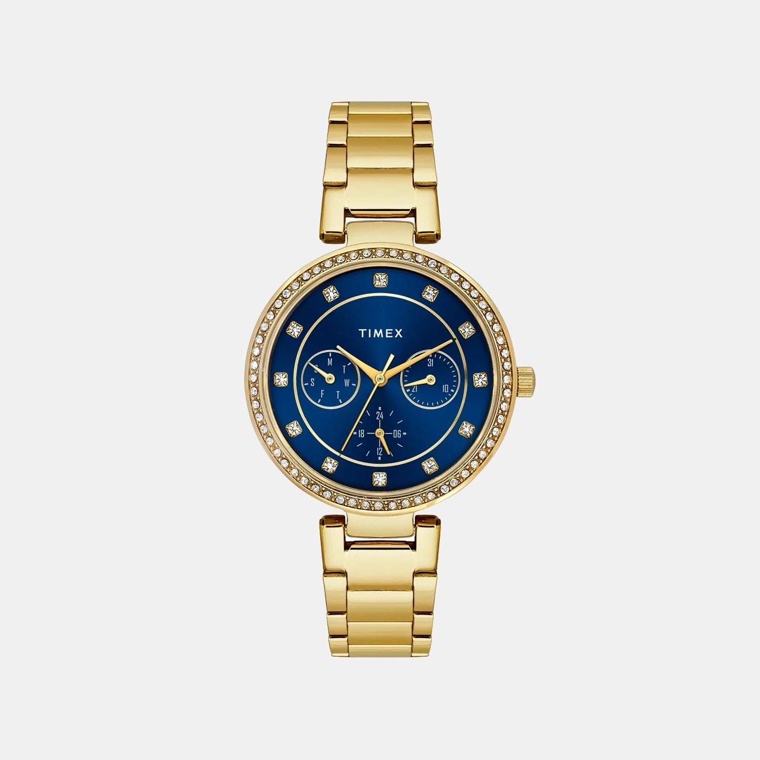 Timex Trendline Women Quartz Dial Multi-Function Stainless Steel Watch Twel18709