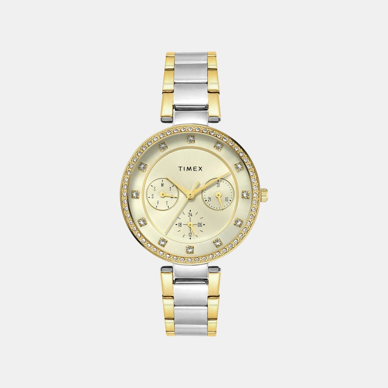 Timex Trendline Women Quartz Dial Multi-Function Stainless Steel Watch Twel18711