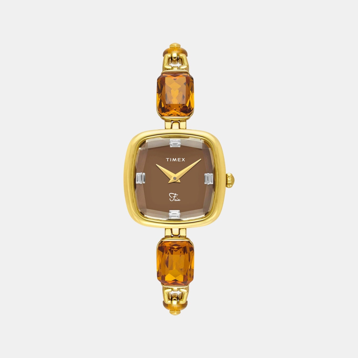 Timex Fria Women Quartz Dial Analog Brass Watch Twel21200