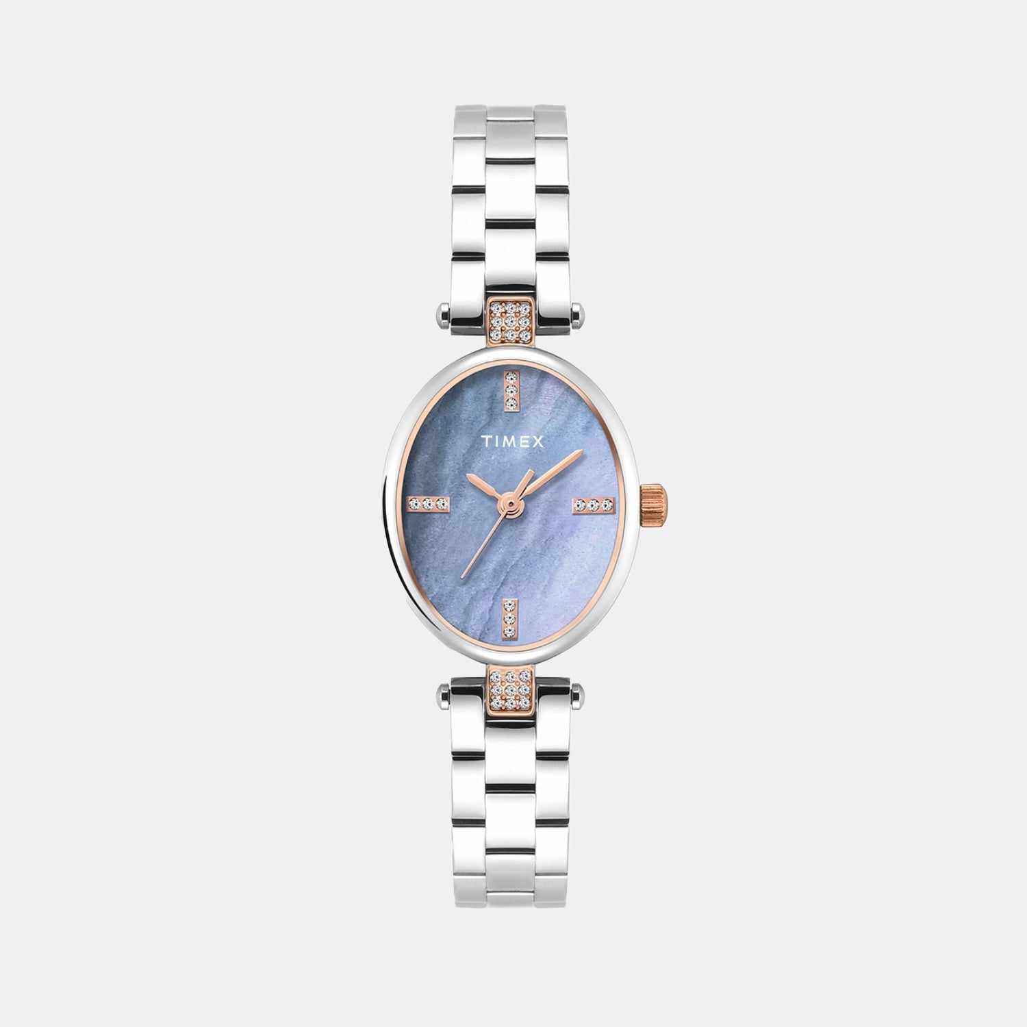 Timex Trendline Women Quartz Mother Of Pearl Dial Analog Brass Watch Twel27201