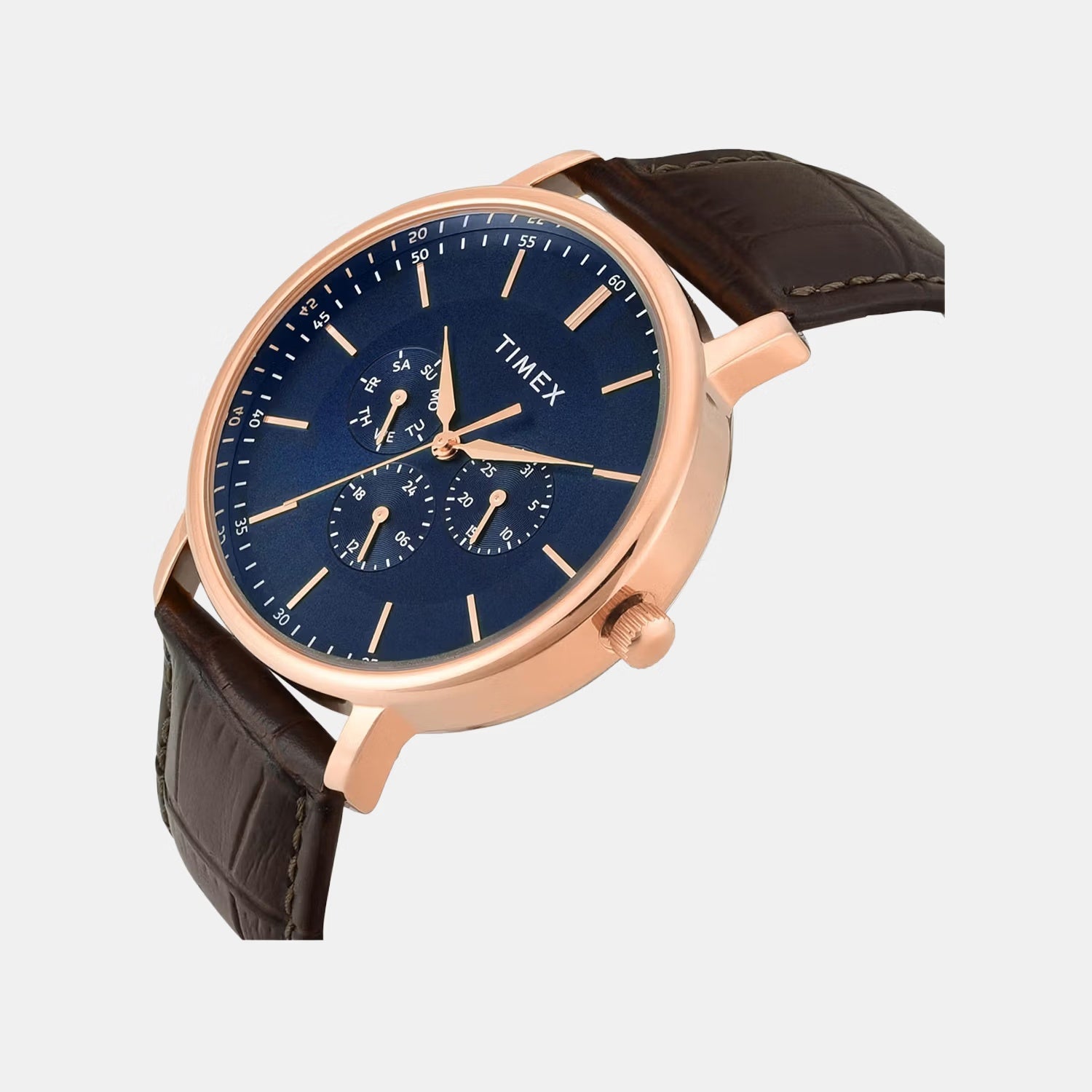 Timex Trendline Men Quartz Dial Multi-Function Leather Watch Twtg12804