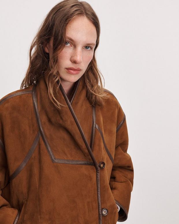 Rag & Bone Terri Suede Shearling Jacket