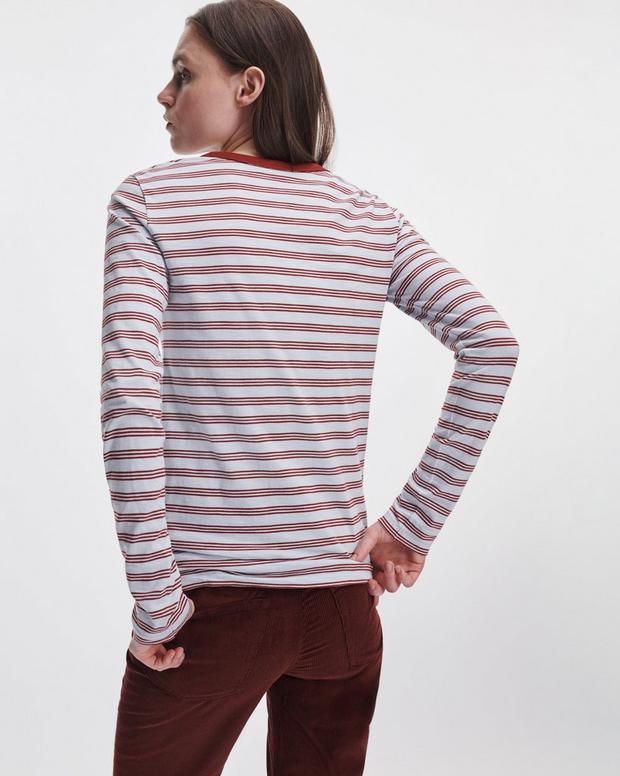 Rag & Bone the Slub Striped Long-Sleeve Tee