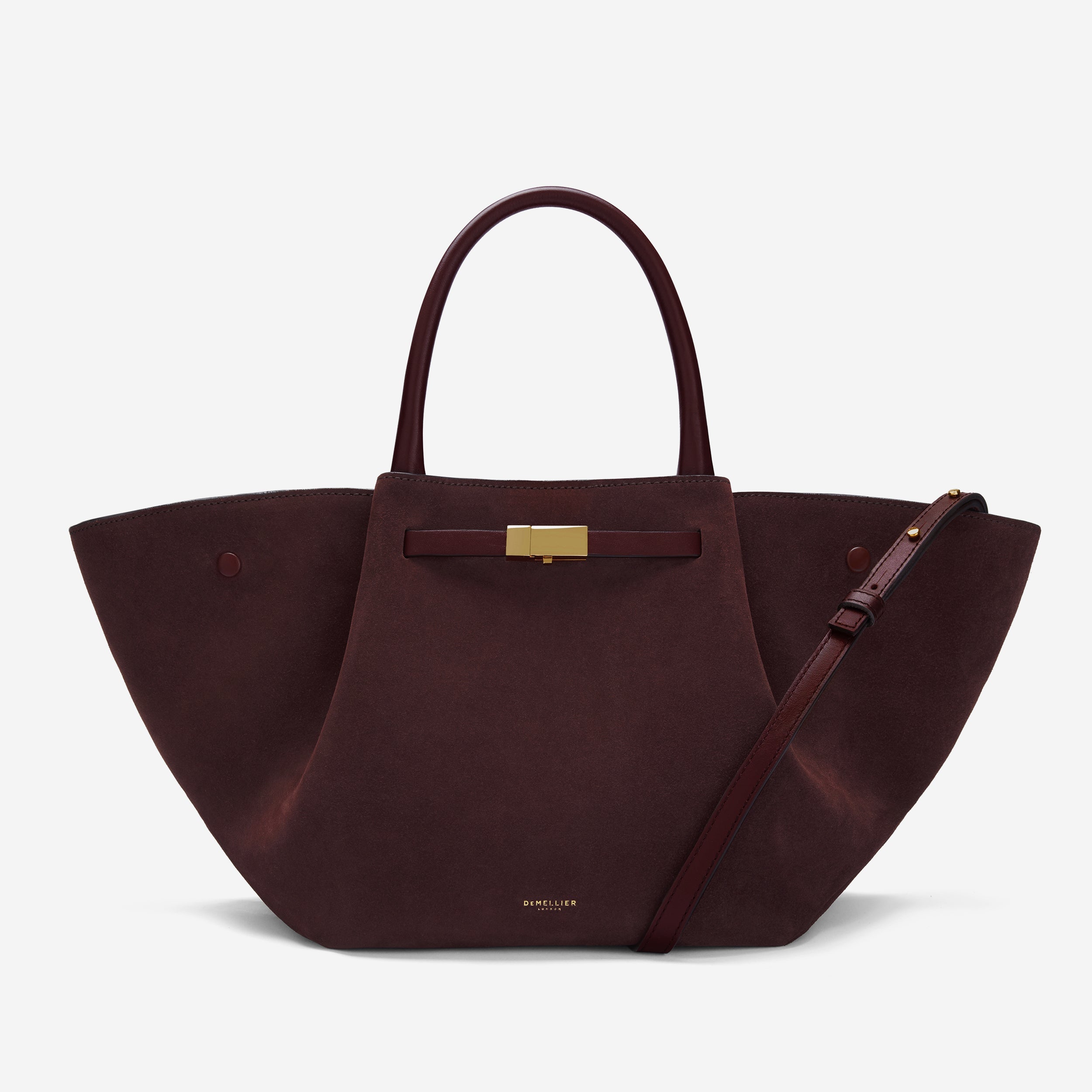 DeMellier The Midi New York burgundy suede & burgundy smooth