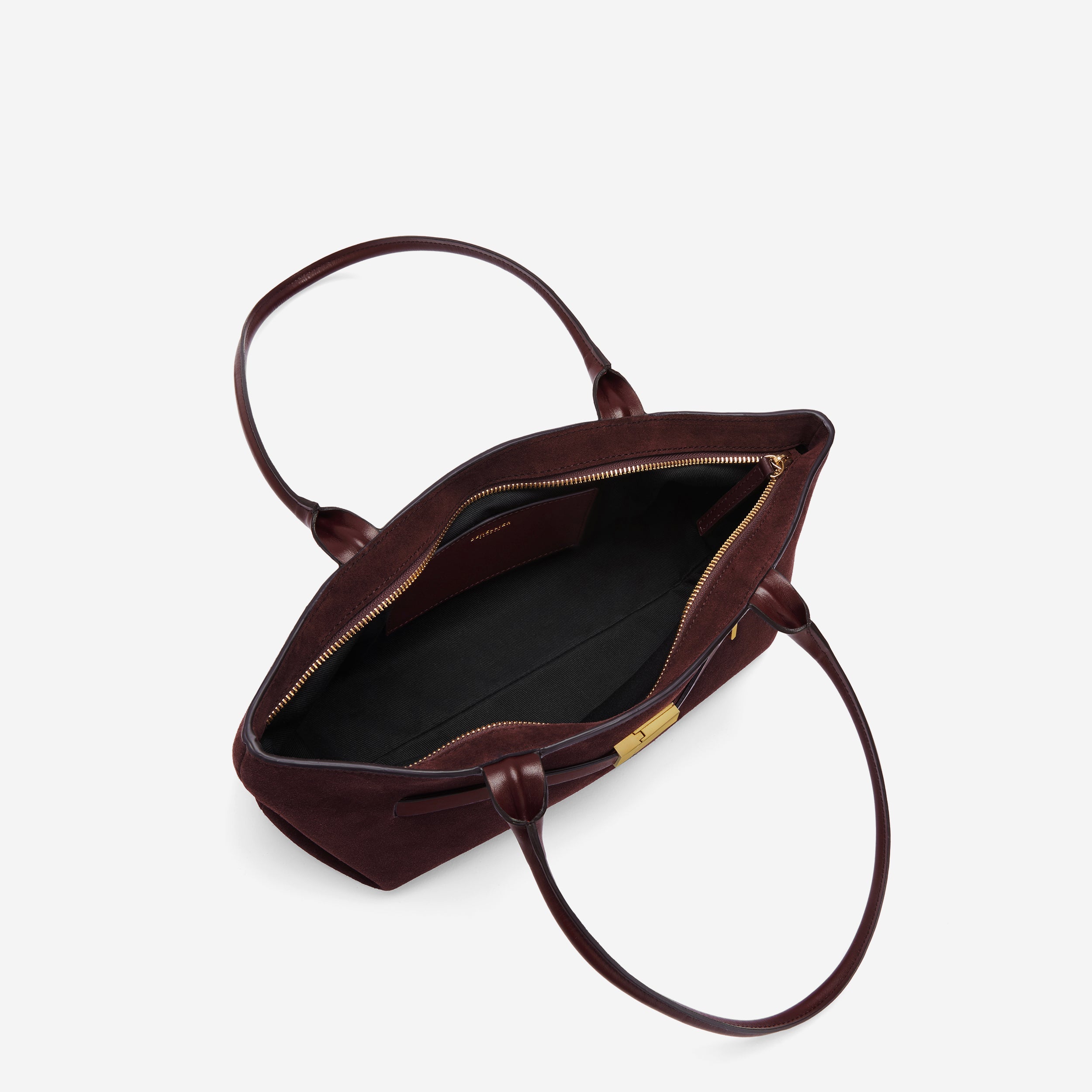 DeMellier The New York Shoulder burgundy suede & burgundy smooth