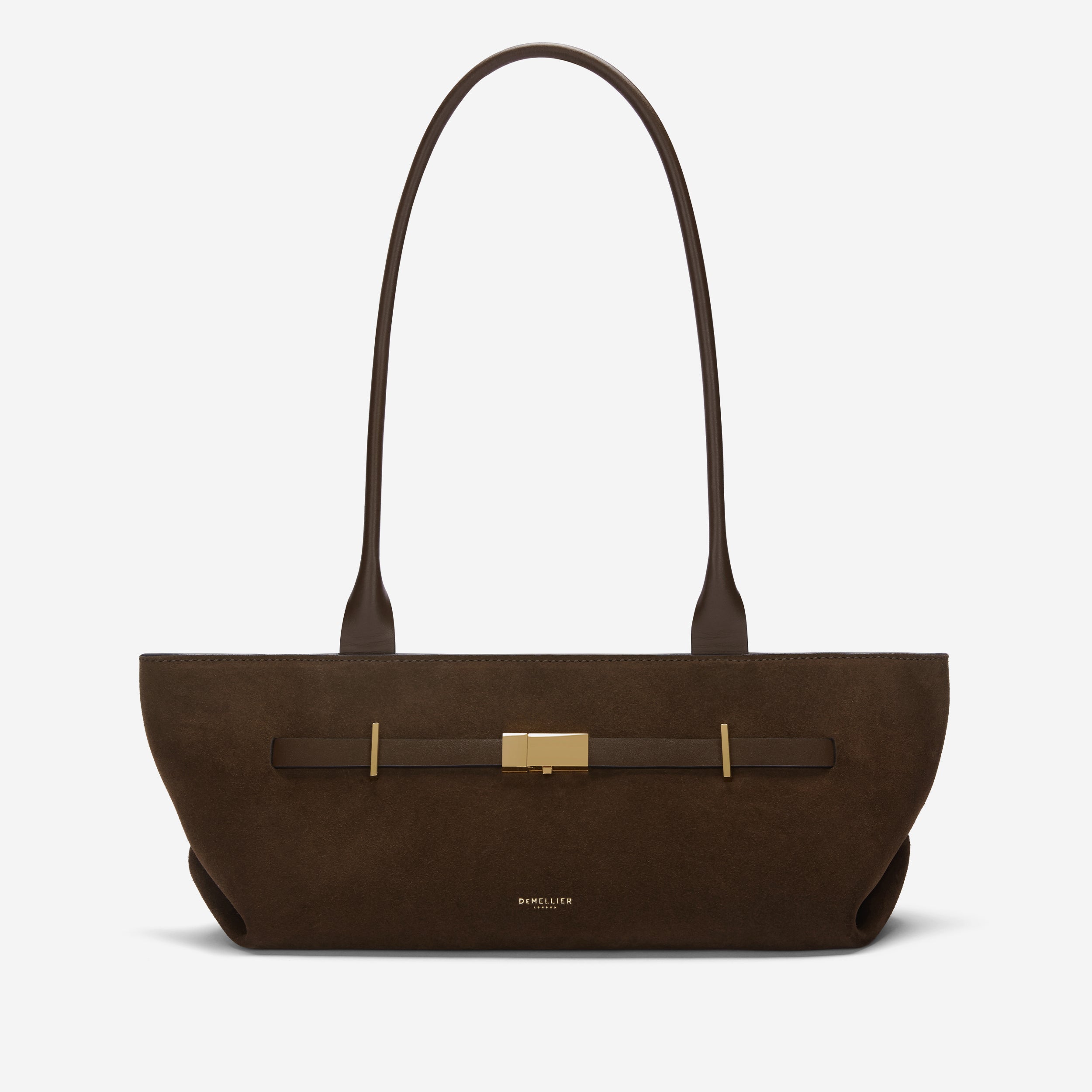 DeMellier The New York Shoulder mocha suede & mocha smooth