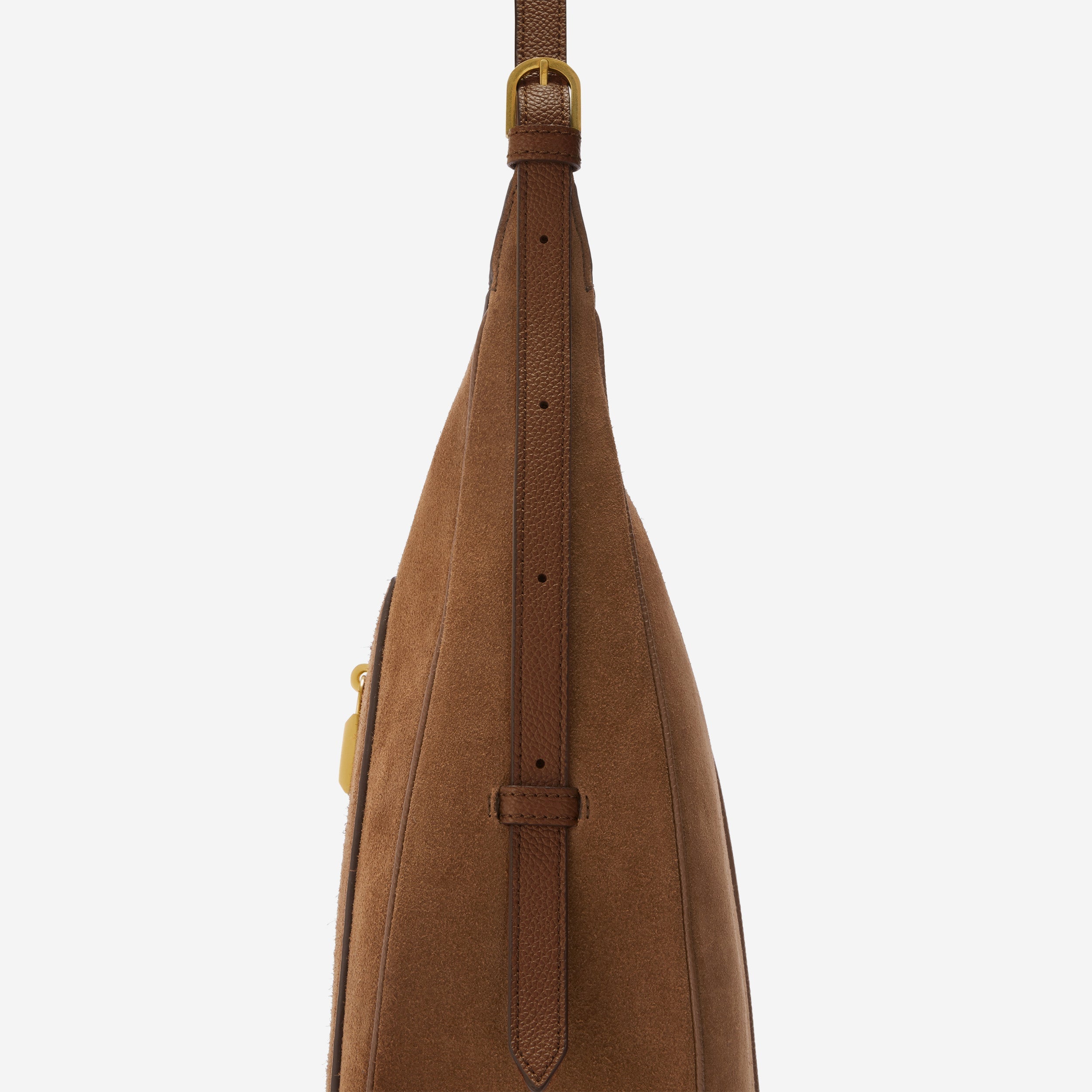 DeMellier The Siena Hobo deep tan suede & deep tan small grain