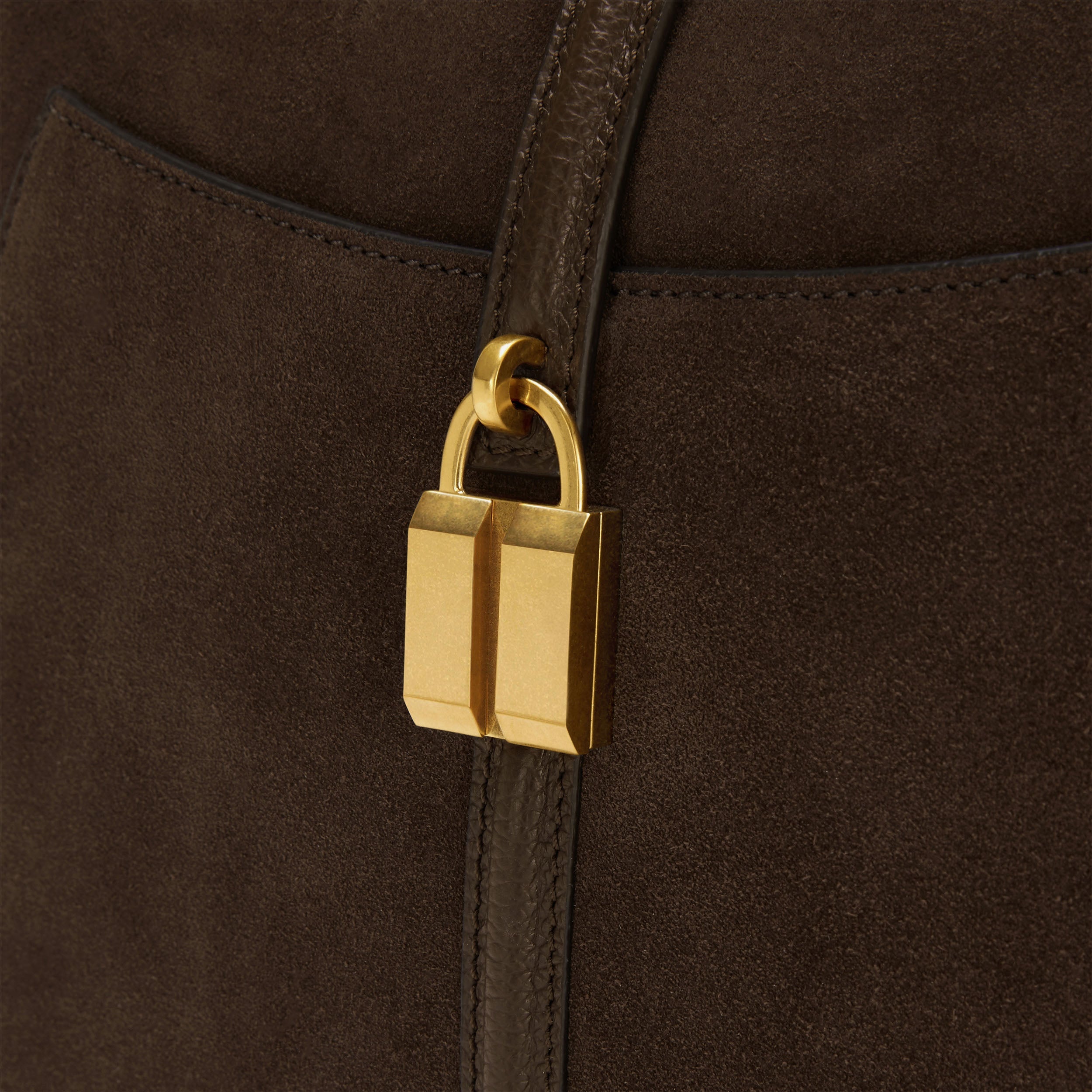 DeMellier The Siena Hobo mocha suede & mocha small grain
