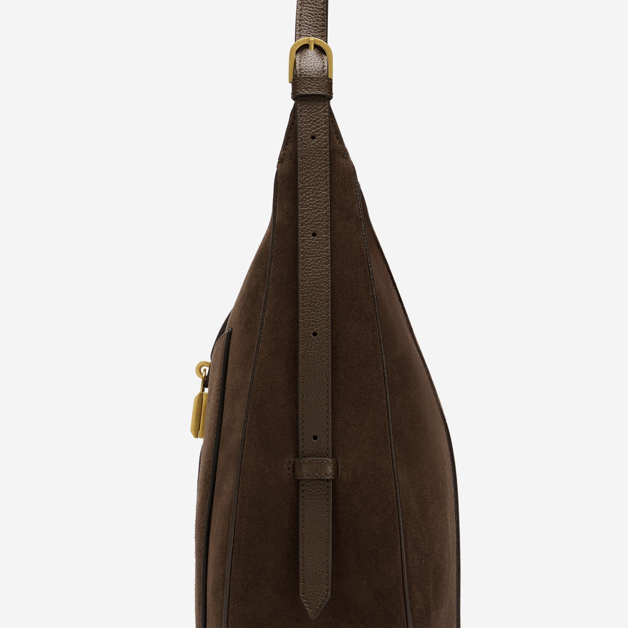 DeMellier The Siena Hobo mocha suede & mocha small grain