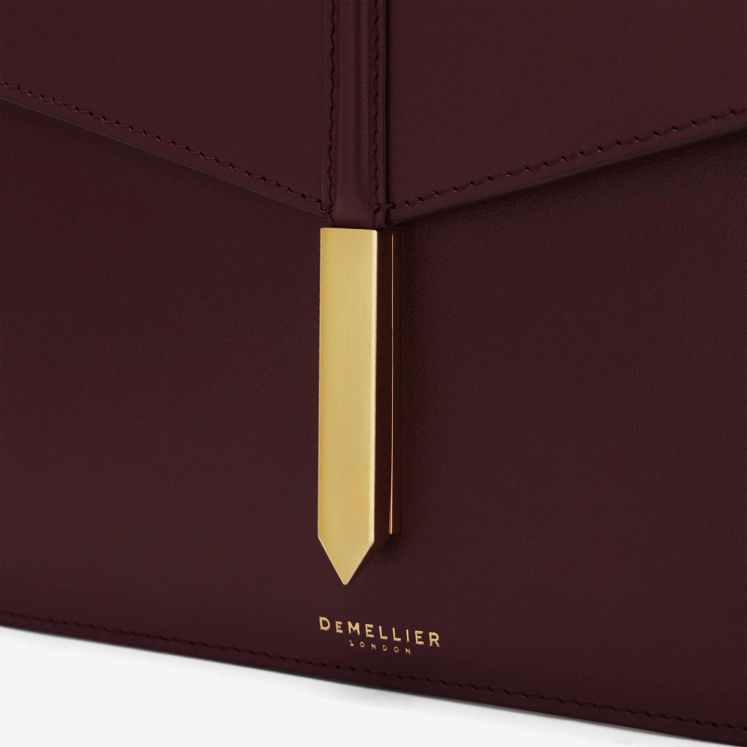 DeMellier The Tokyo Clutch burgundy smooth