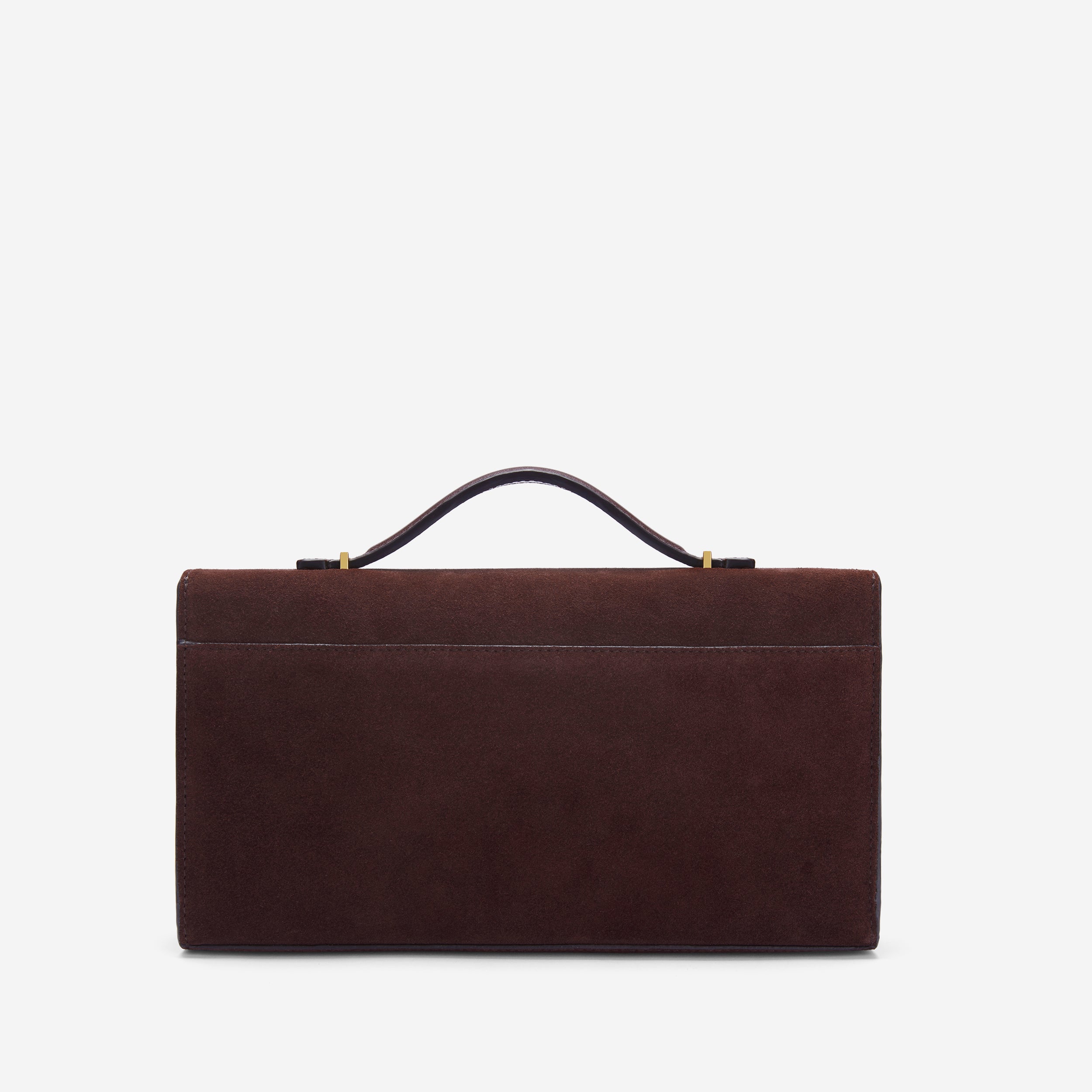 DeMellier The Vancouver Clutch burgundy suede & burgundy smooth