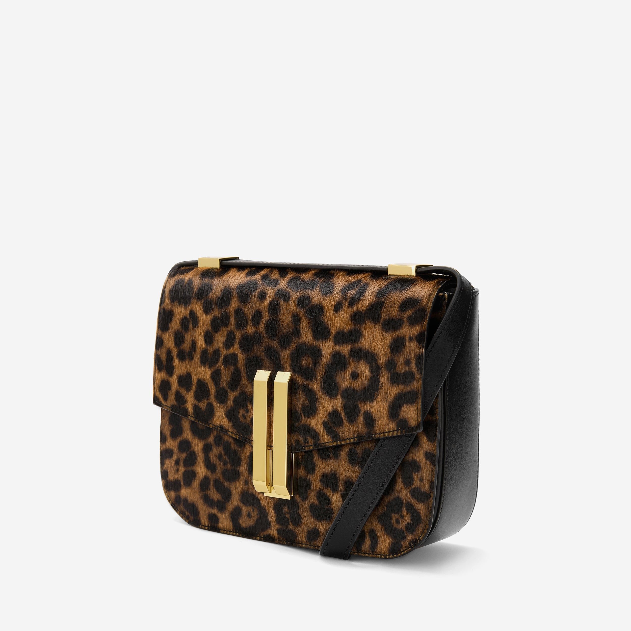 DeMellier The Vancouver leopard-effect calf hair & black smooth