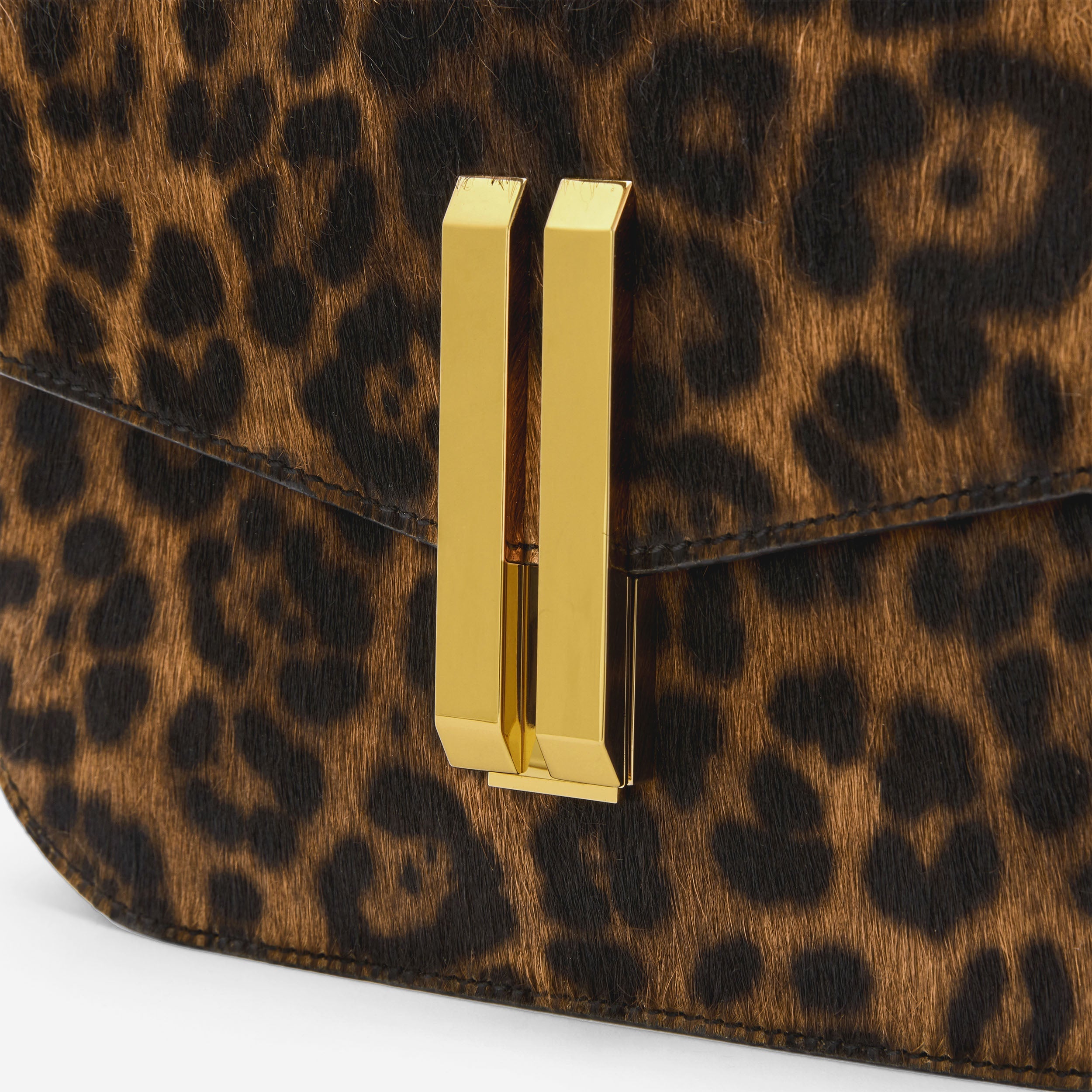 DeMellier The Vancouver leopard-effect calf hair & black smooth