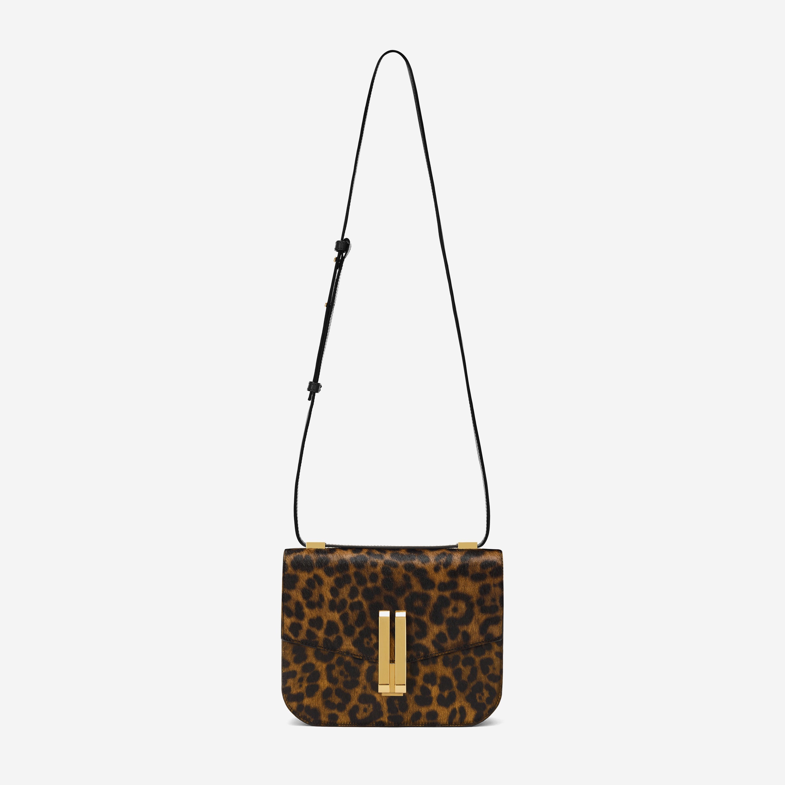 DeMellier The Vancouver leopard-effect calf hair & black smooth