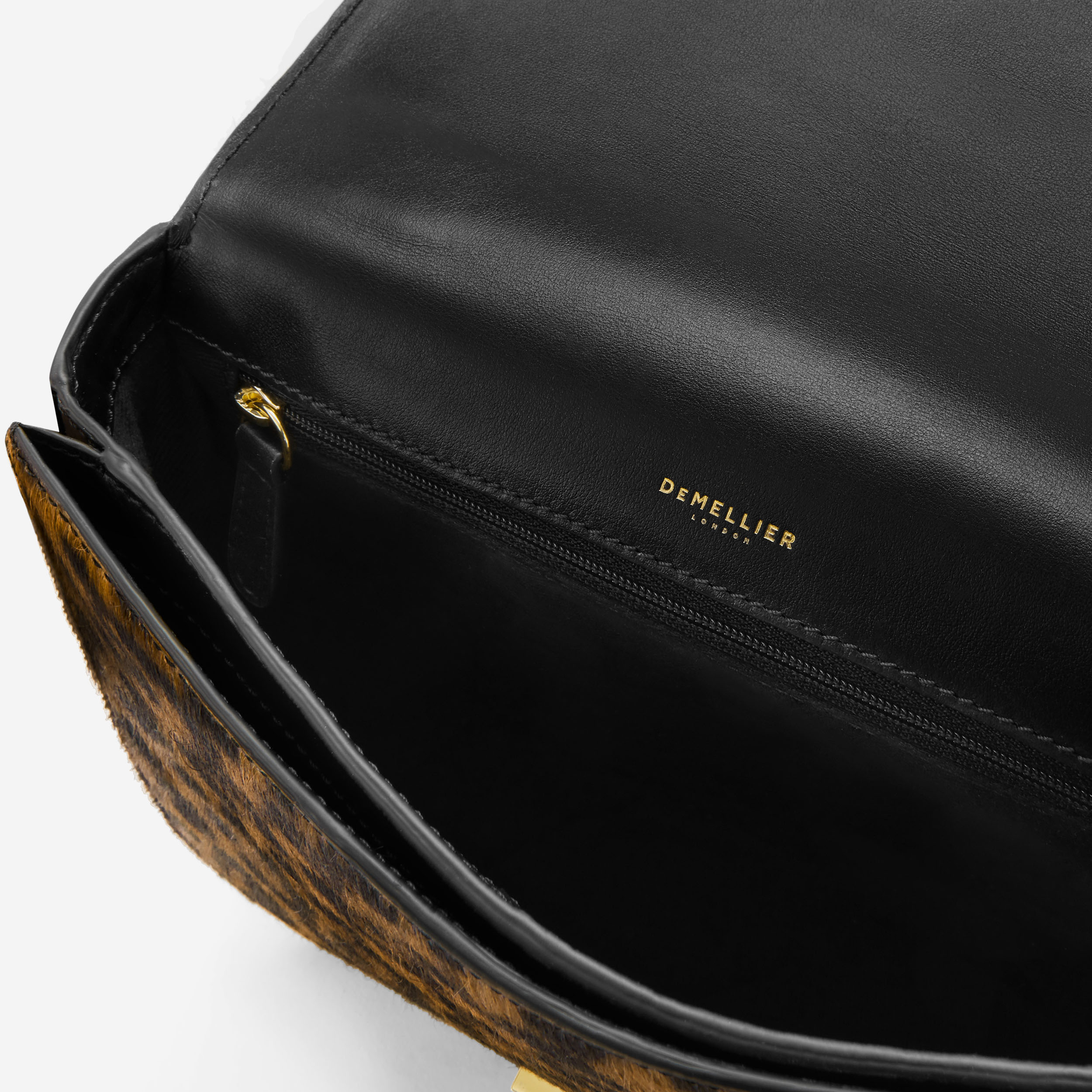 DeMellier The Vancouver leopard-effect calf hair & black smooth
