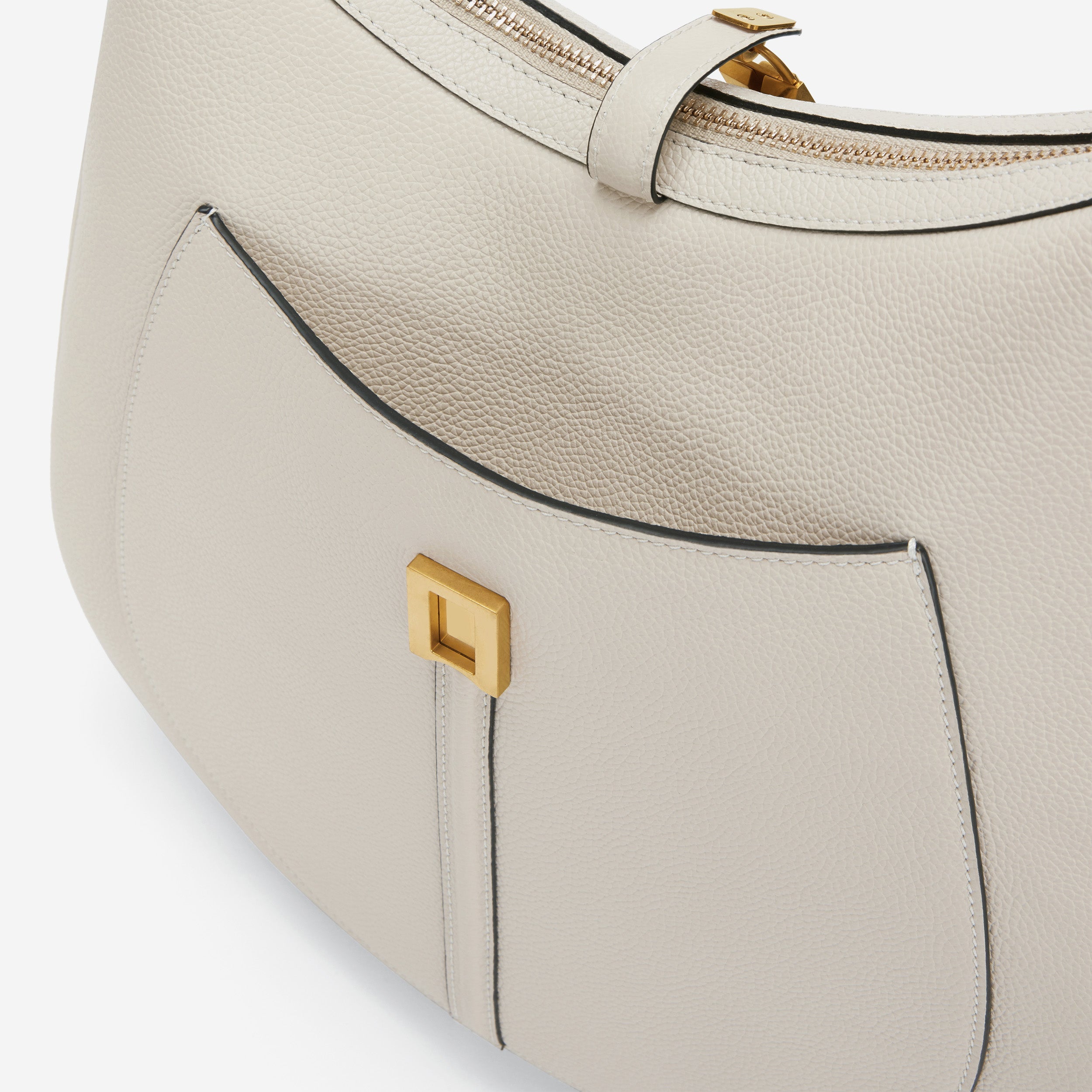 DeMellier The Siena Hobo off-white small grain