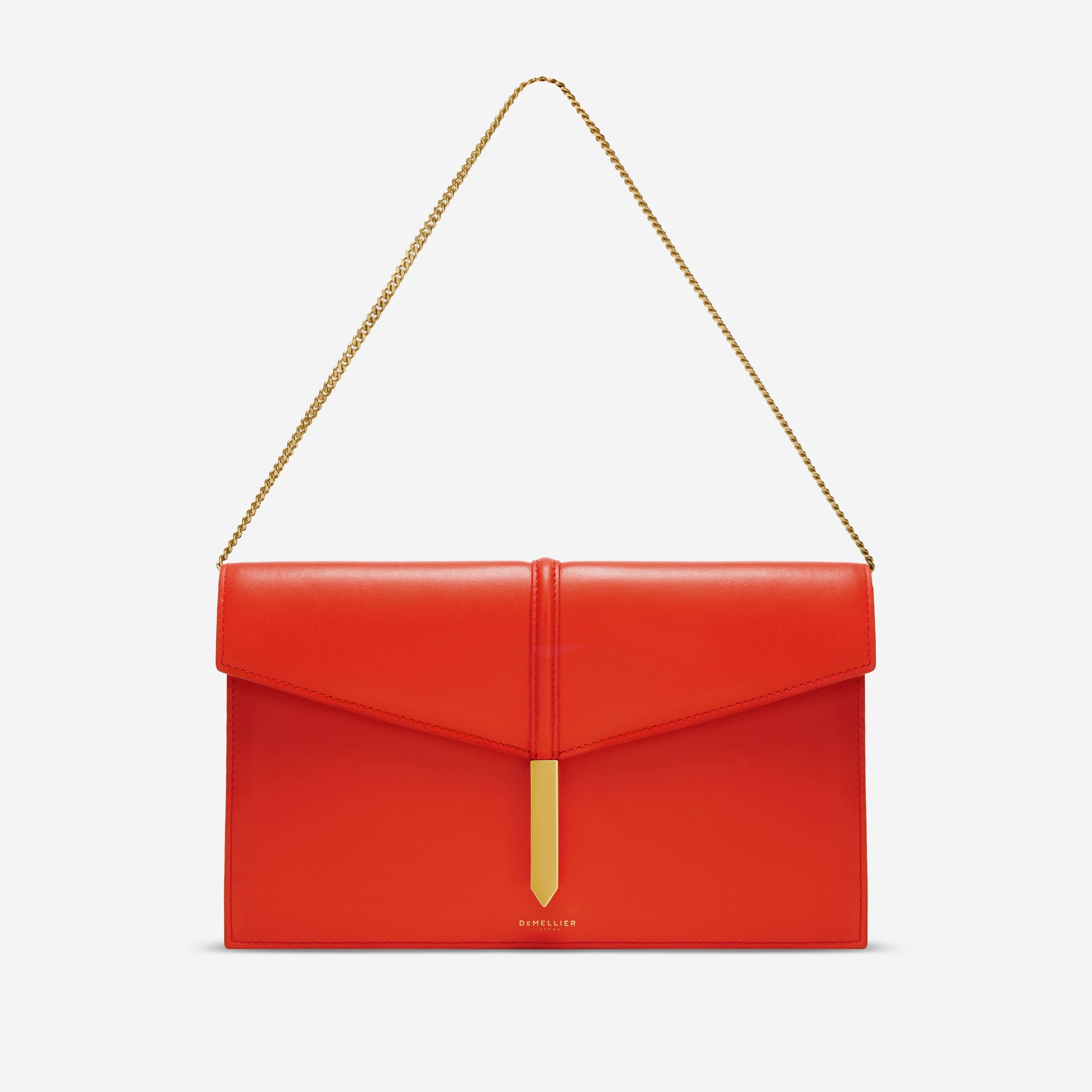 DeMellier The Tokyo Clutch poppy red smooth
