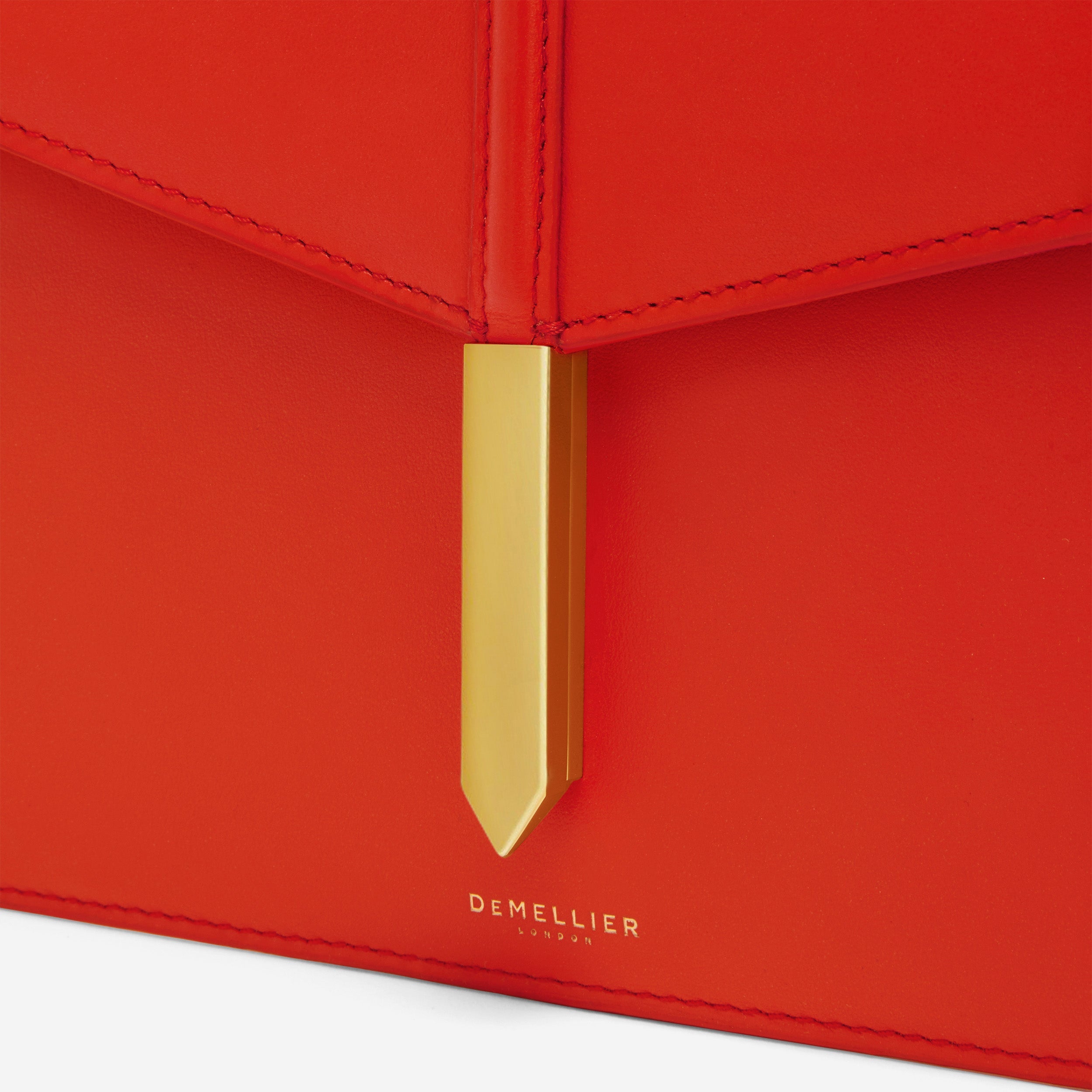 DeMellier The Tokyo Clutch poppy red smooth