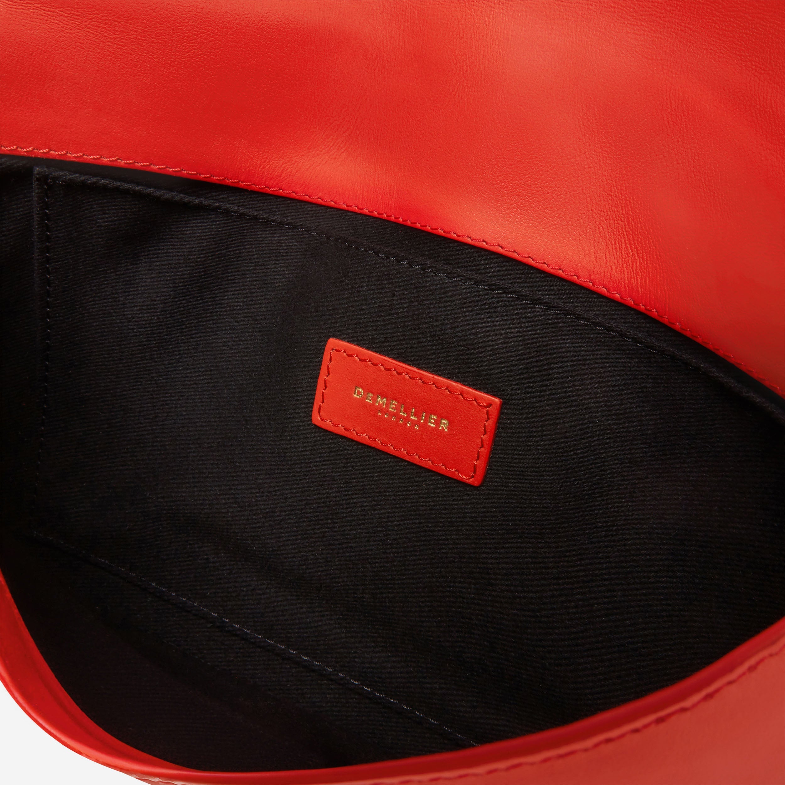 DeMellier The Tokyo Clutch poppy red smooth