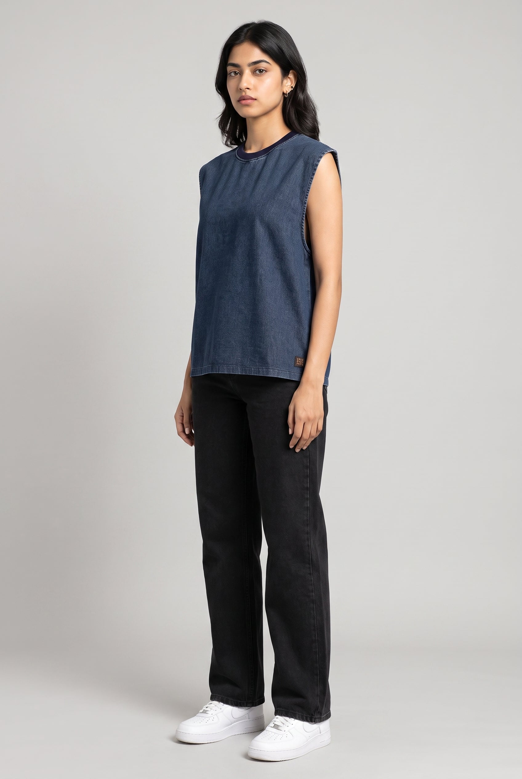 BLUE DENIM WOMEN'S TANK TOP