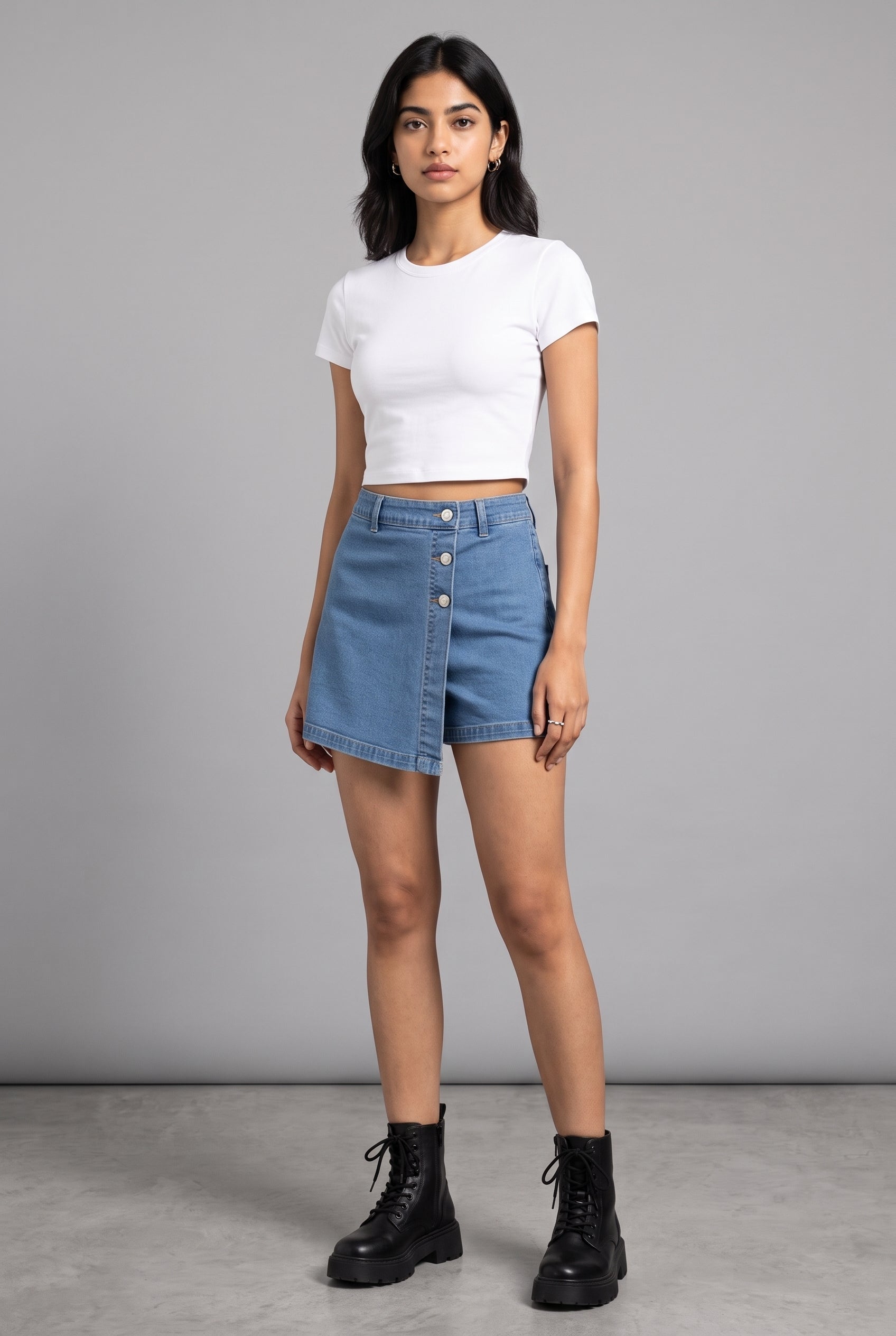 BLUE DENIM WOMEN'S SKORT