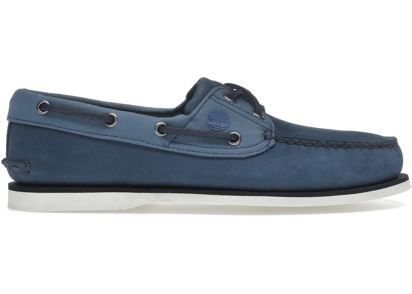 Timberland 2-Eye Classic Boat Shoe Dark Blue Nubuck