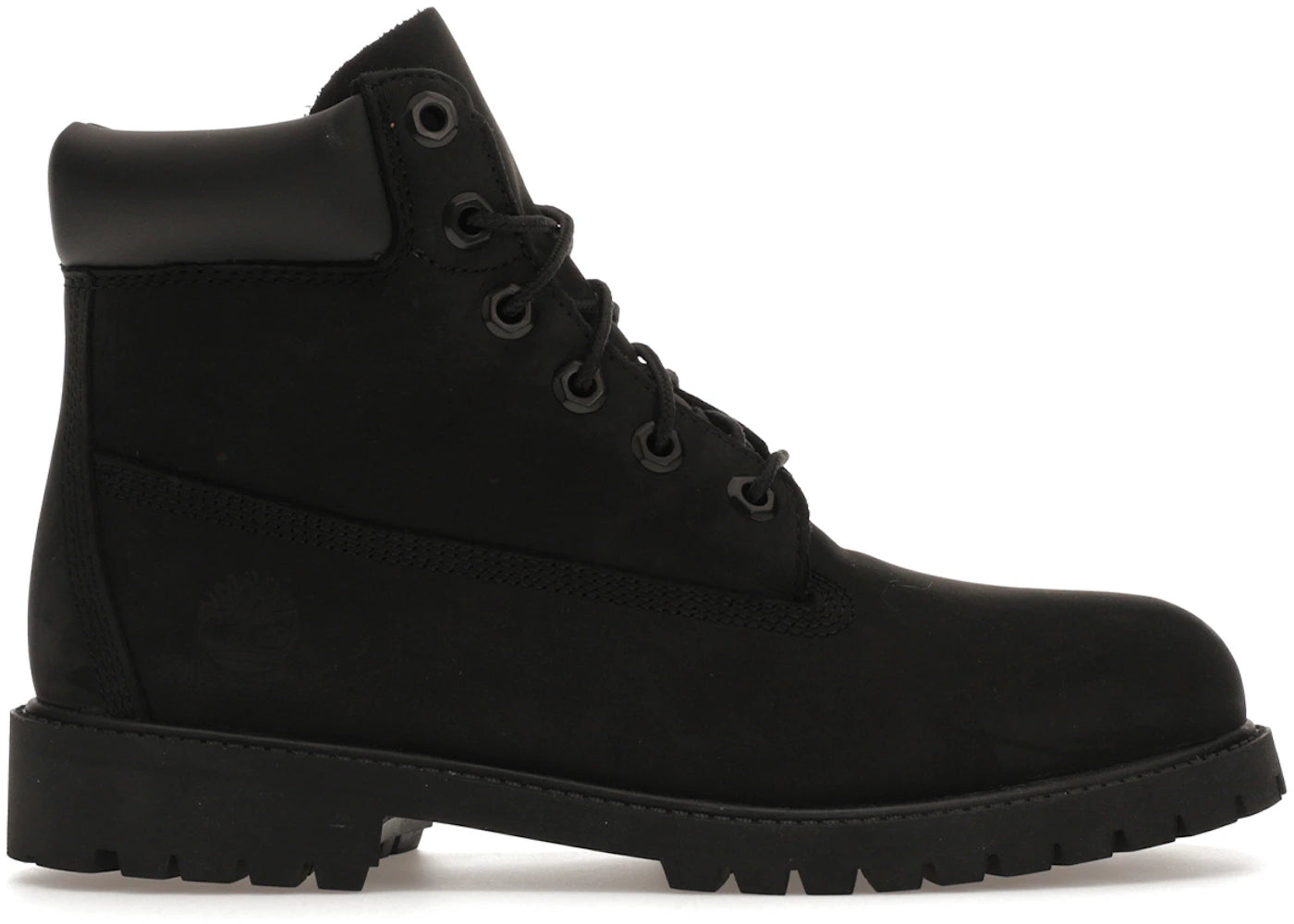 timberland 6" premium boot black nubuck (gs)