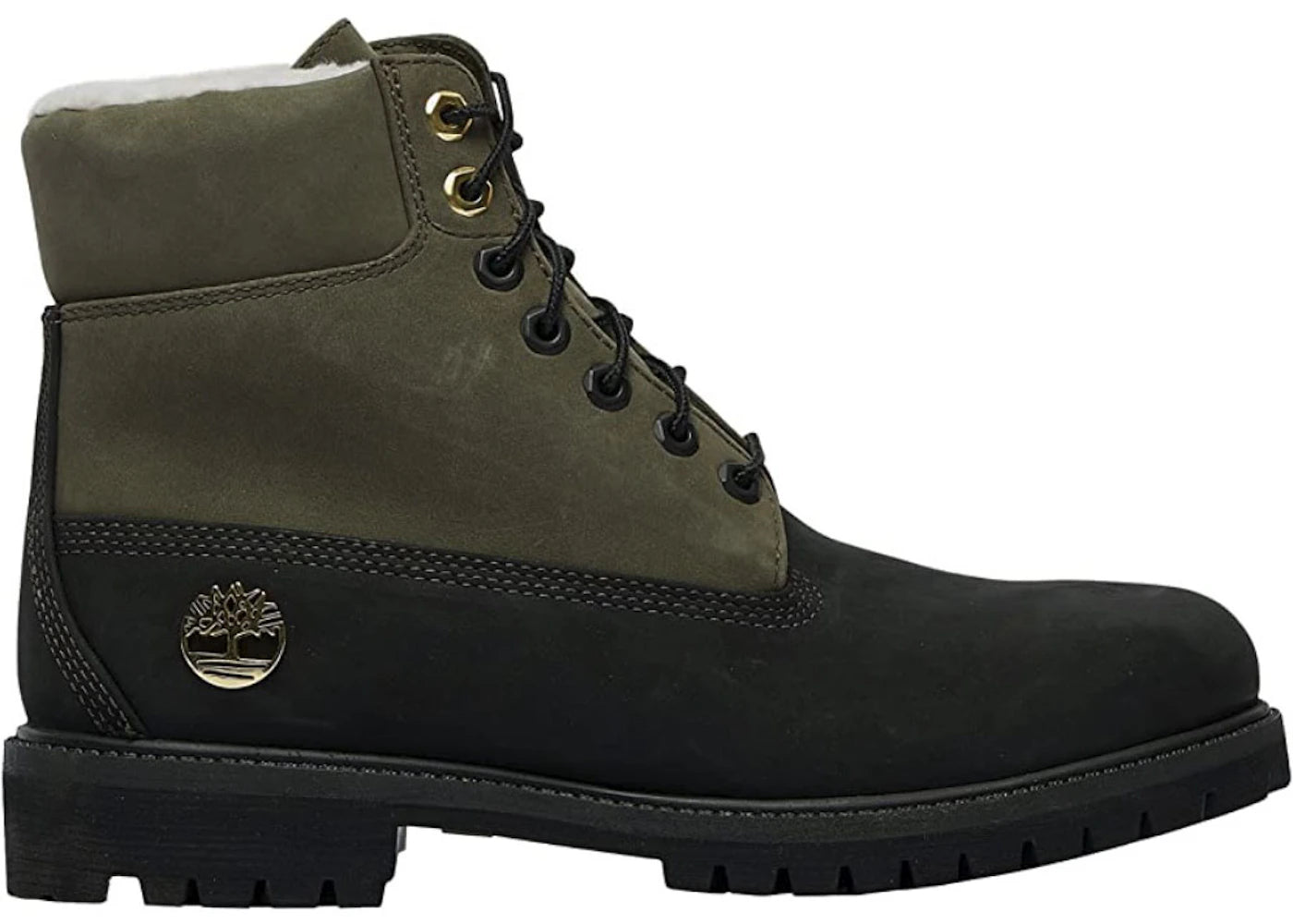 timberland 6" premium boot shearling black grapeleaf (gs)