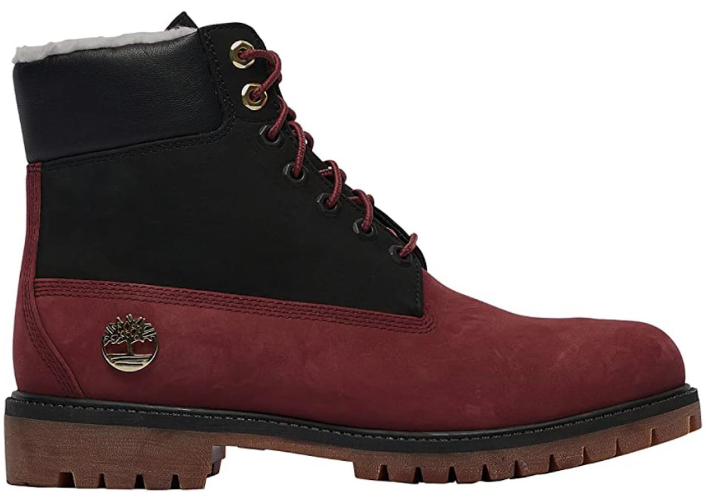 timberland 6" premium boot shearling syrah black (gs)